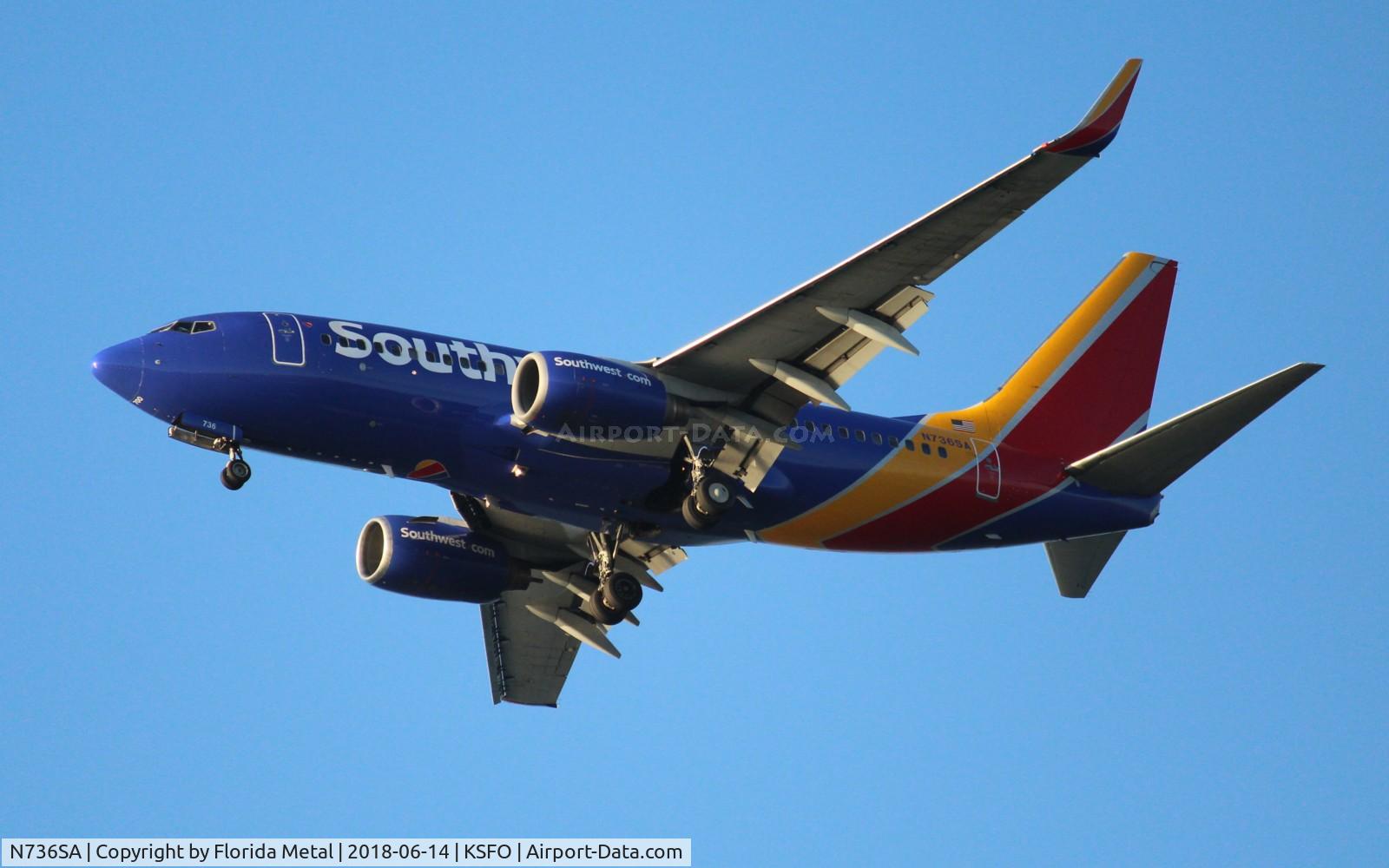 N736SA, 1999 Boeing 737-7H4 C/N 27868, SFO spotting 2018