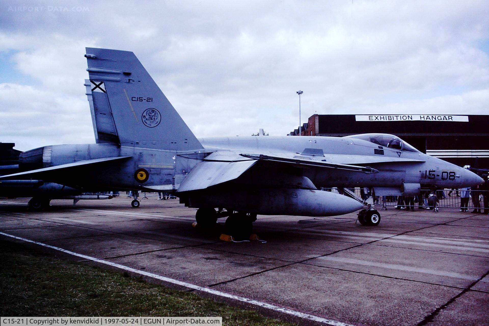C15-21, McDonnell Douglas EF-18A Hornet C/N 0565/A472, At the 1997 Mildenhall Air Fete.