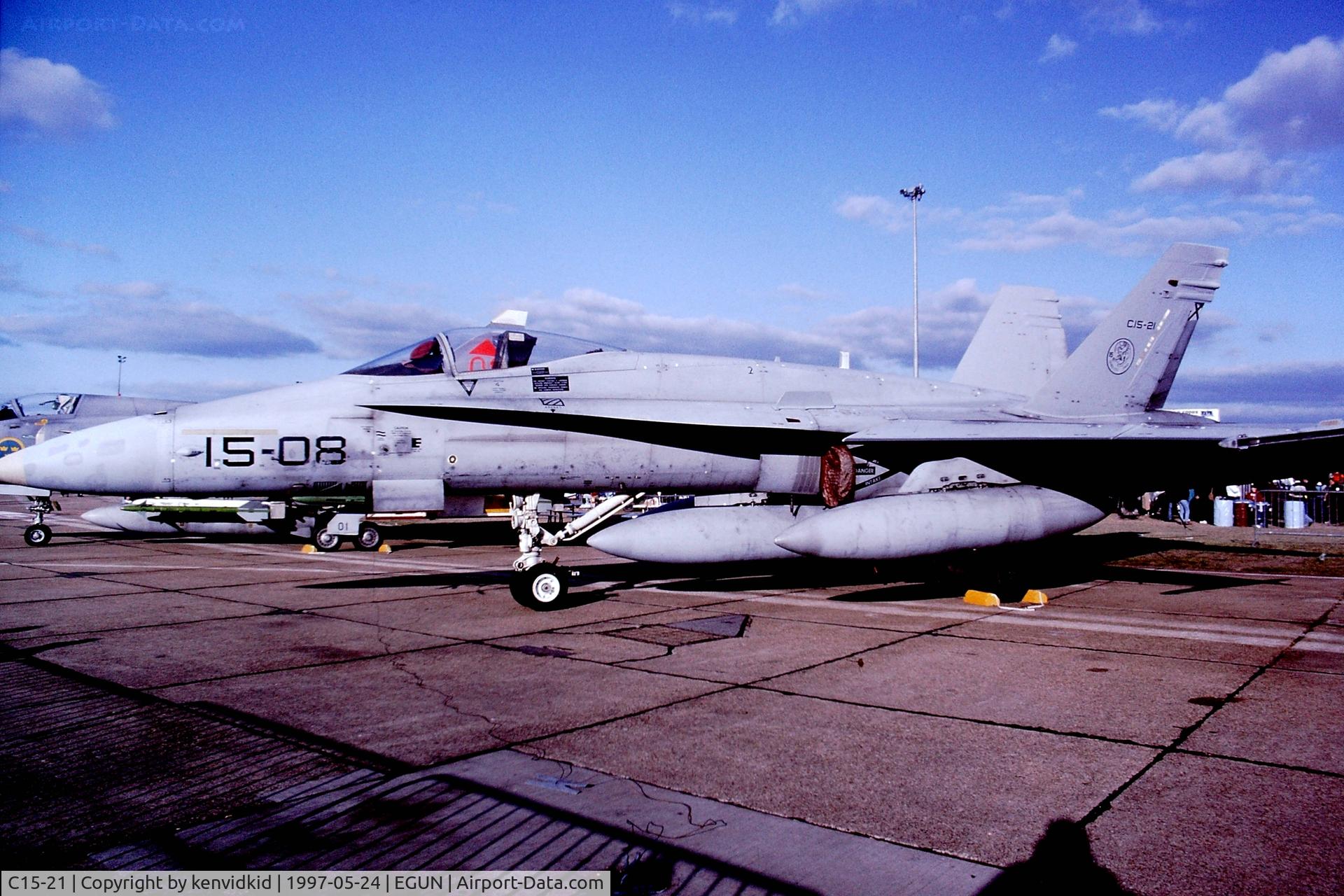 C15-21, McDonnell Douglas EF-18A Hornet C/N 0565/A472, At the 1997 Mildenhall Air Fete.