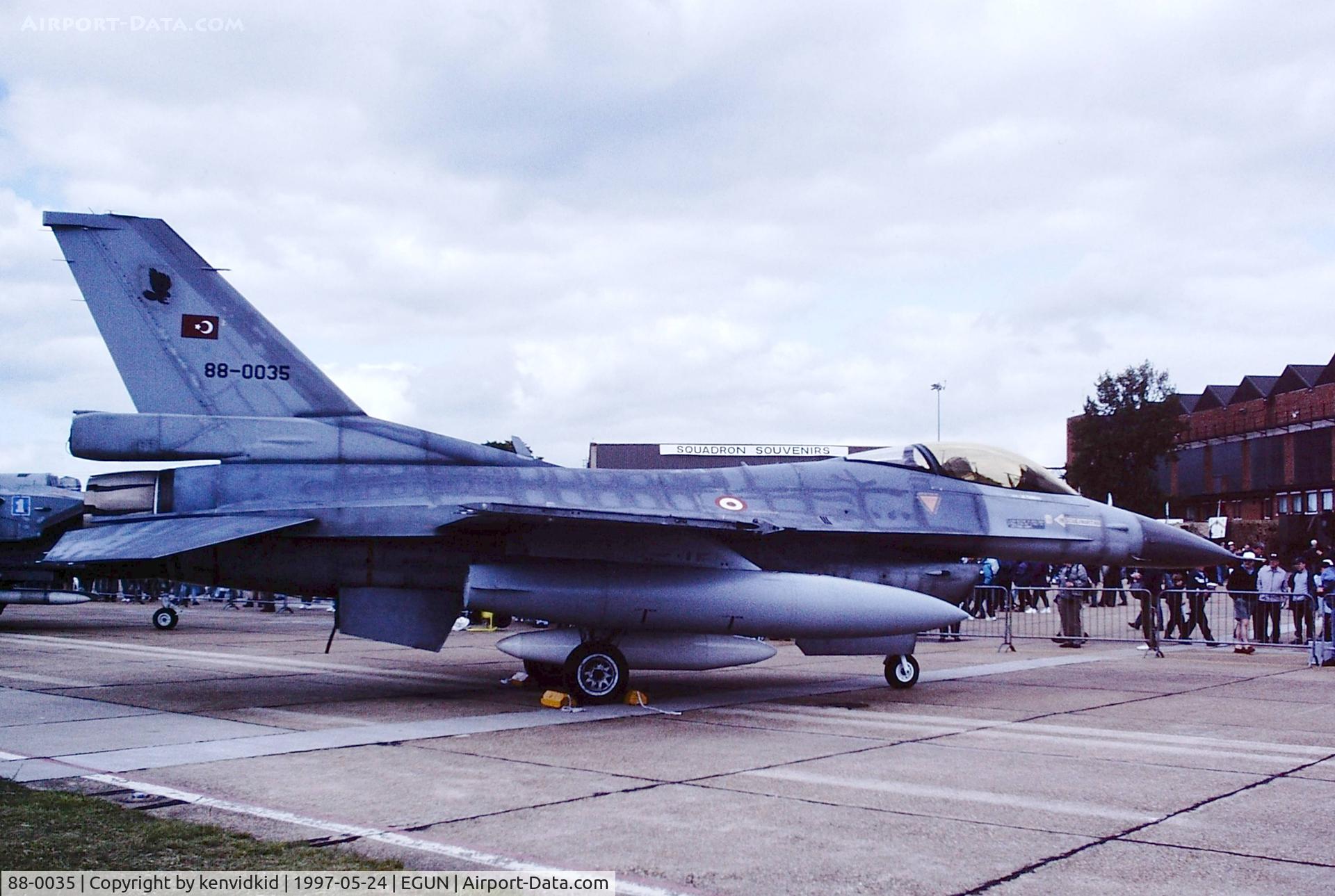 88-0035, 1988 TAI (Turkish Aerospace Industries) F-16C Fighting Falcon C/N 4R-37, At the 1997 Mildenhall Air Fete.