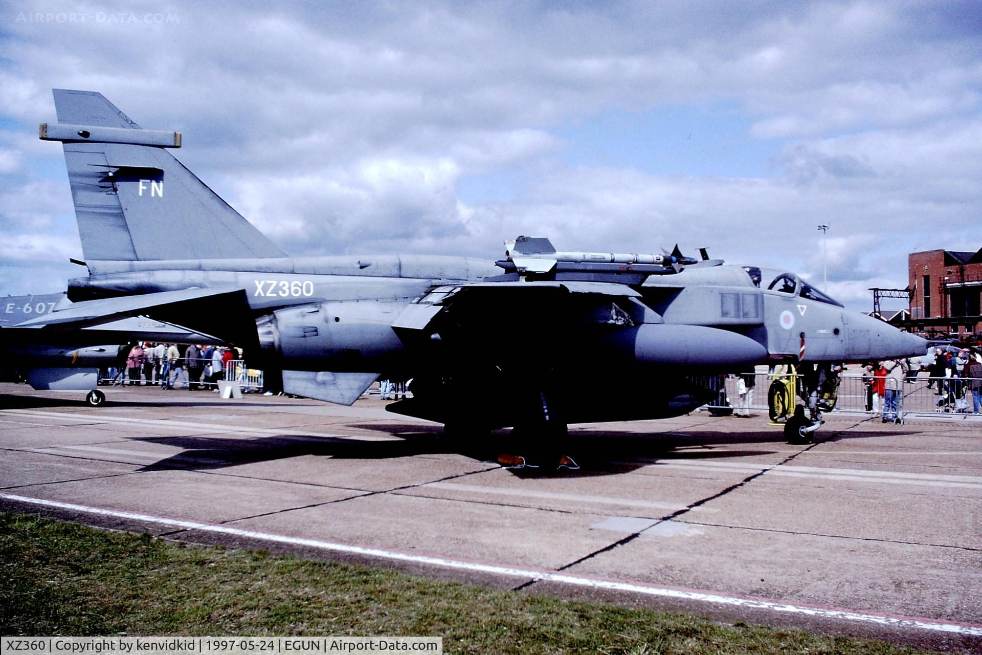 XZ360, 1976 Sepecat Jaguar GR.1A C/N S.127, At the 1997 Mildenhall Air Fete.