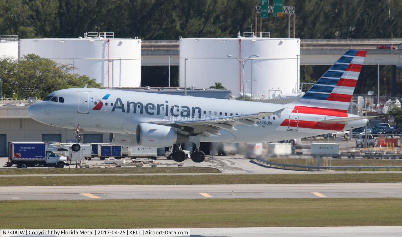 N740UW, 2000 Airbus A319-112 C/N 1265, FLL spotting 2017