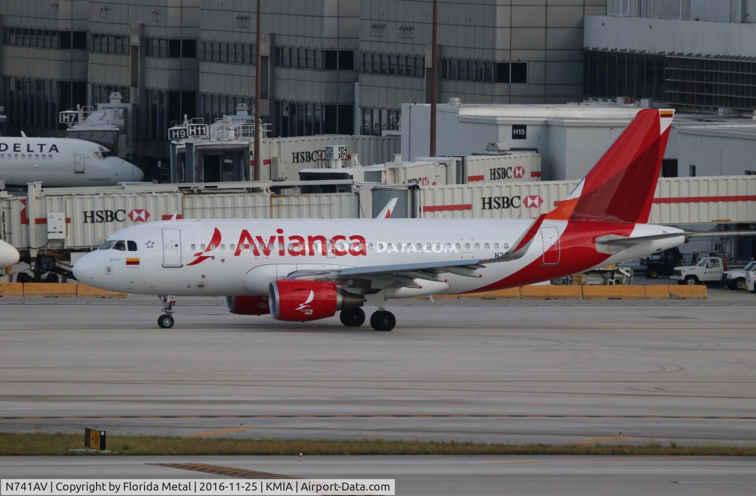 N741AV, 2015 Airbus A319-115 C/N 6617, MIA spotting 2016