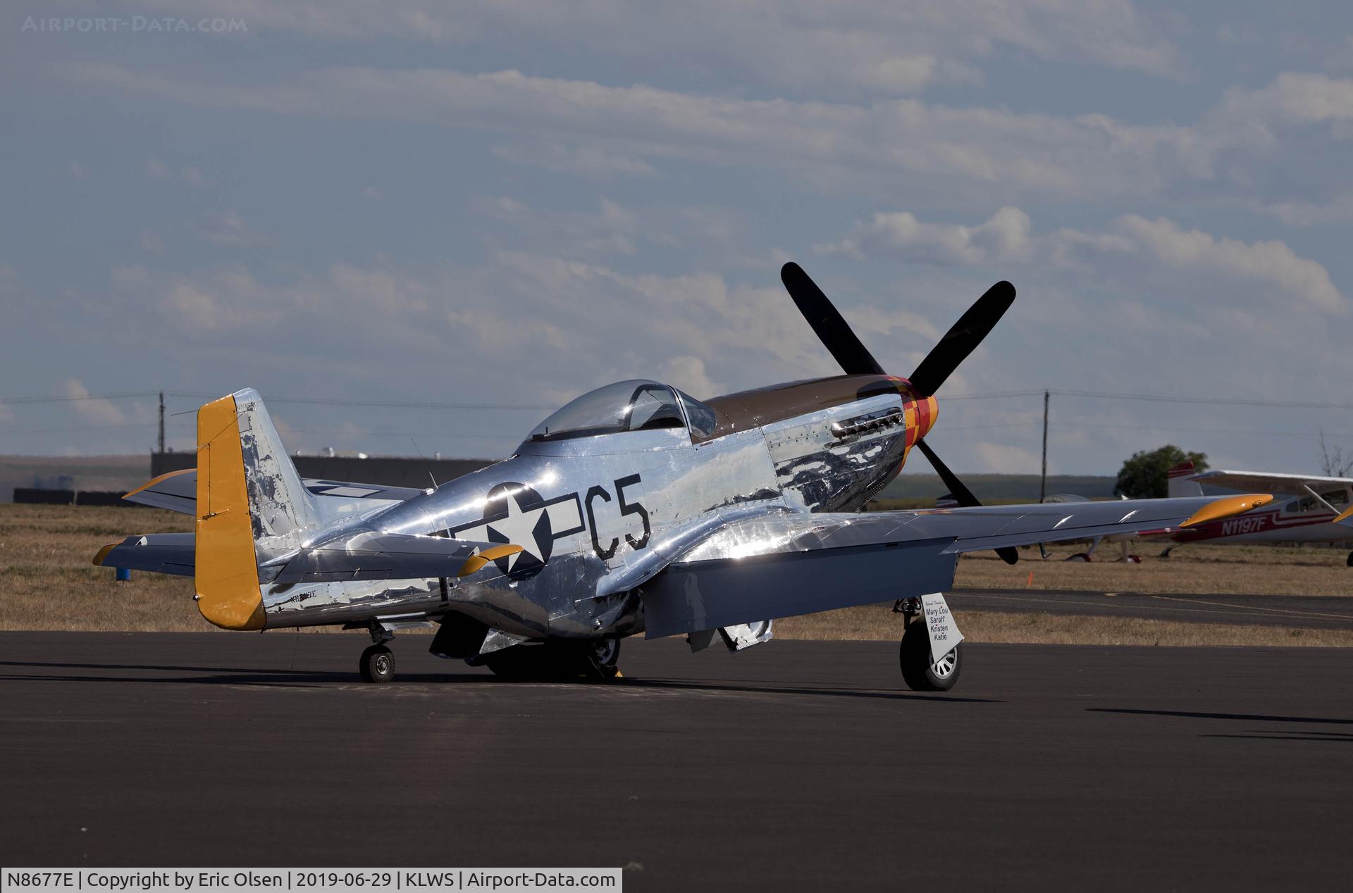 N8677E, 1944 North American F-51D Mustang C/N 44-74865, Sweet Mary Lou at the 2019 Radials n' Rivers
