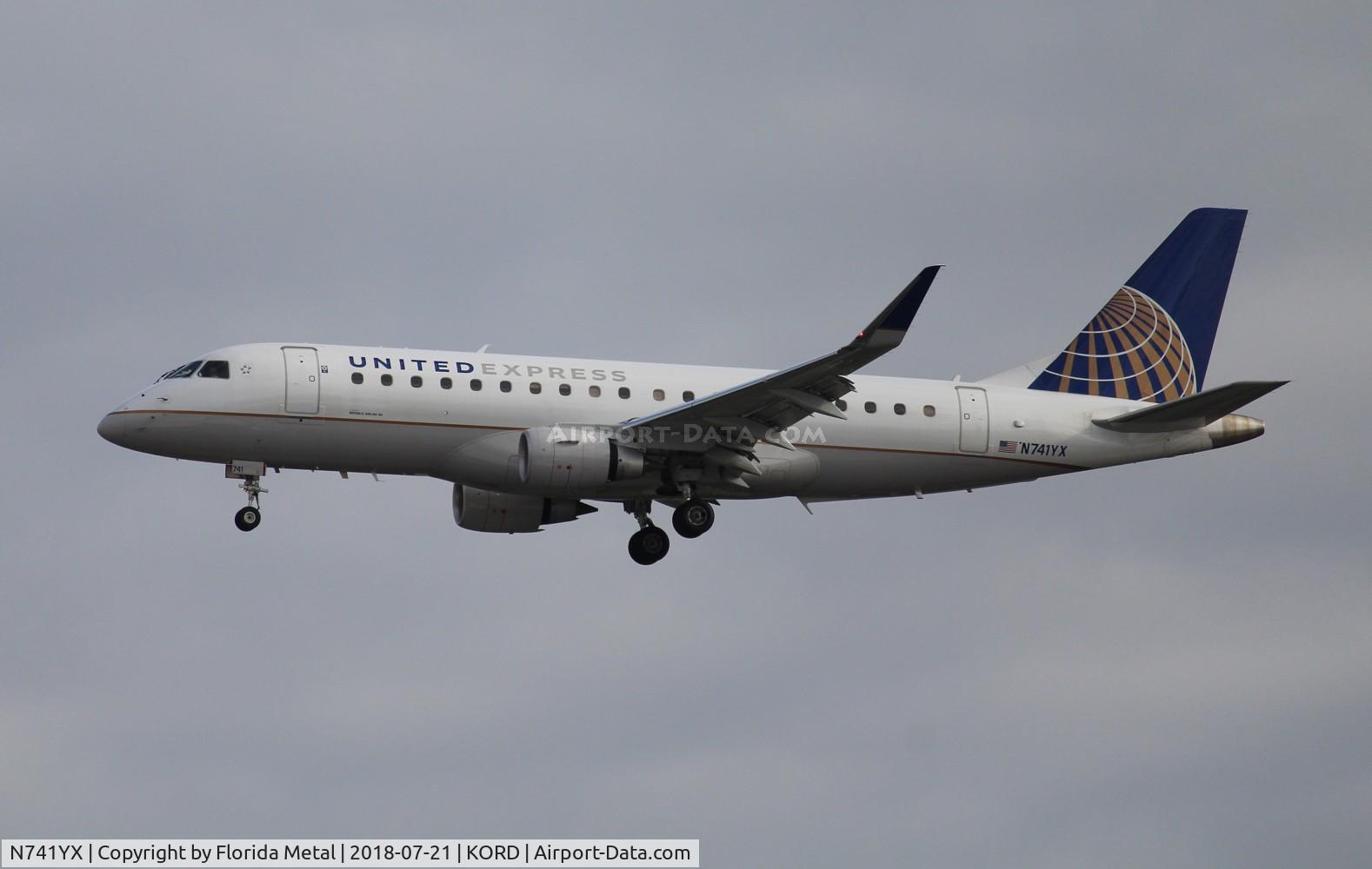 N741YX, 2017 Embraer 175LR (ERJ-170-200LR) C/N 17000653, ORD spotting 2018
