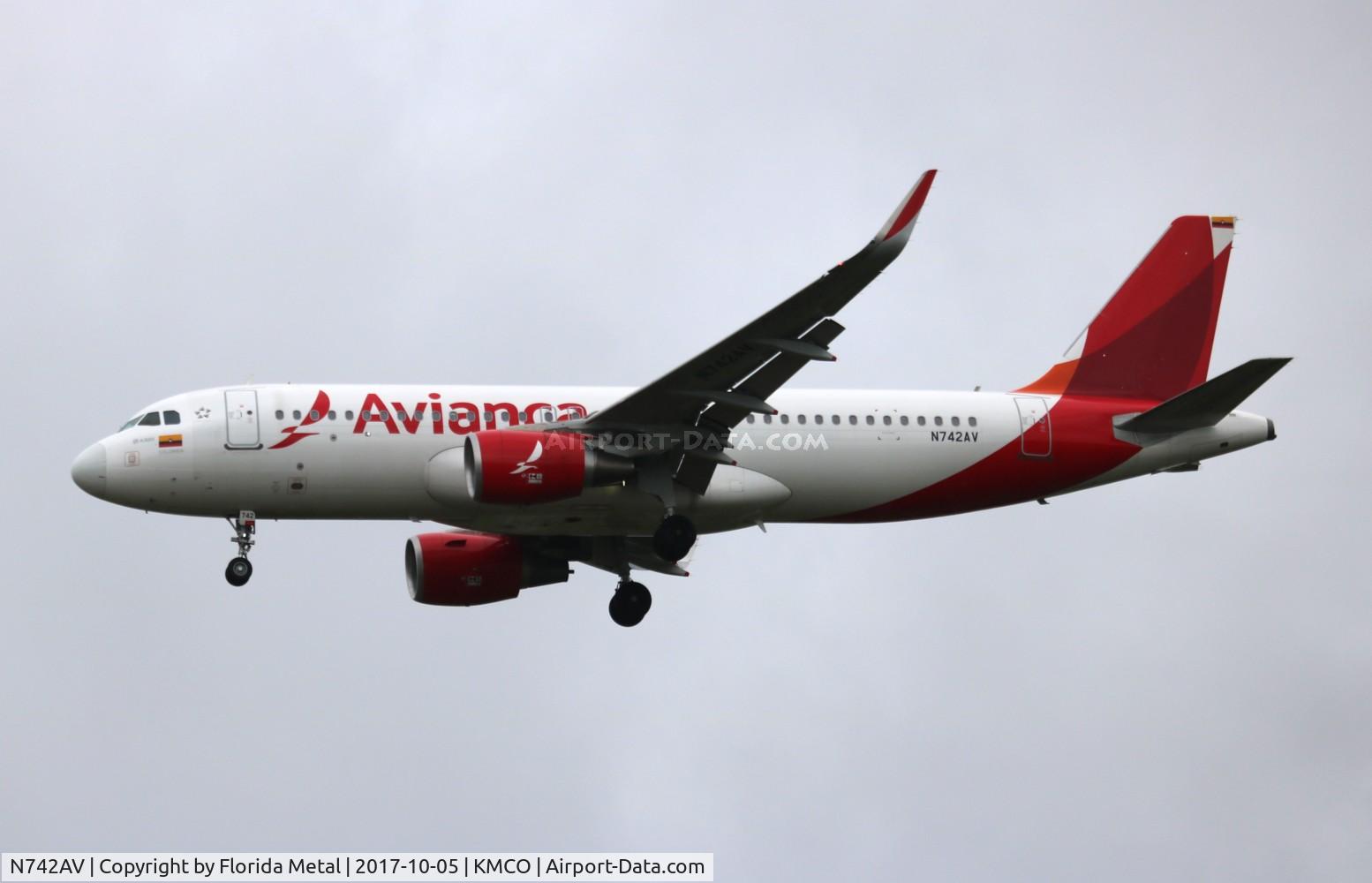 N742AV, 2015 Airbus A320-214 C/N 6692, MCO spotting 2017
