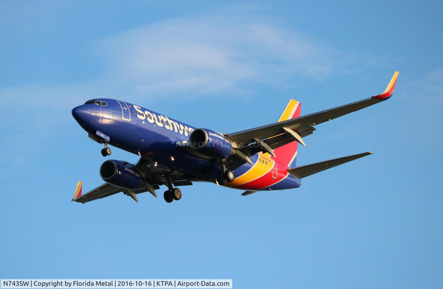 N743SW, 1998 Boeing 737-7H4 C/N 29279, TPA spotting 2016