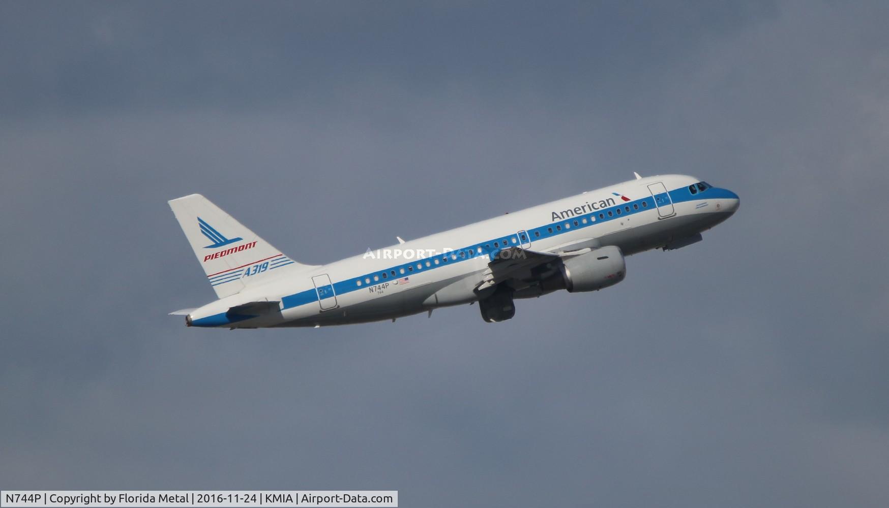 N744P, 2000 Airbus A319-112 C/N 1287, MIA spotting 2016