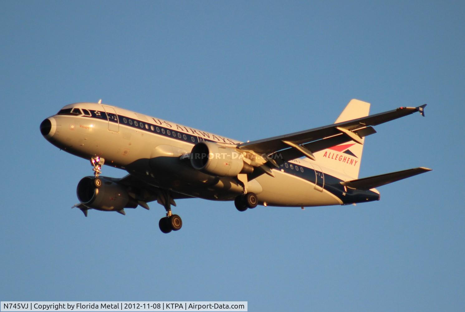 N745VJ, 2000 Airbus A319-112 C/N 1289, TPA spotting 2012