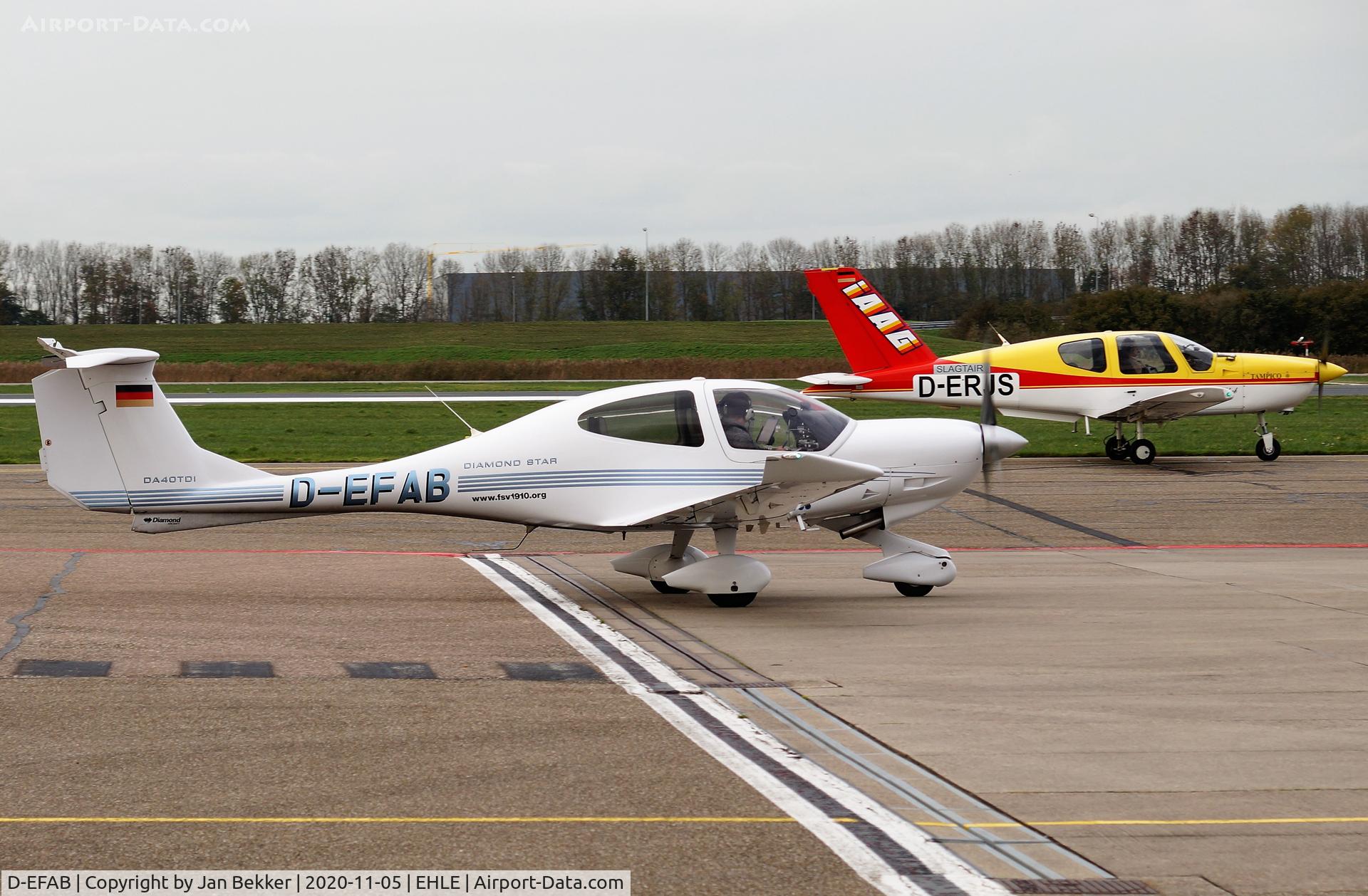 D-EFAB, Diamond DA-40D TDI Diamond Star C/N D4.153, Lelystad Airport