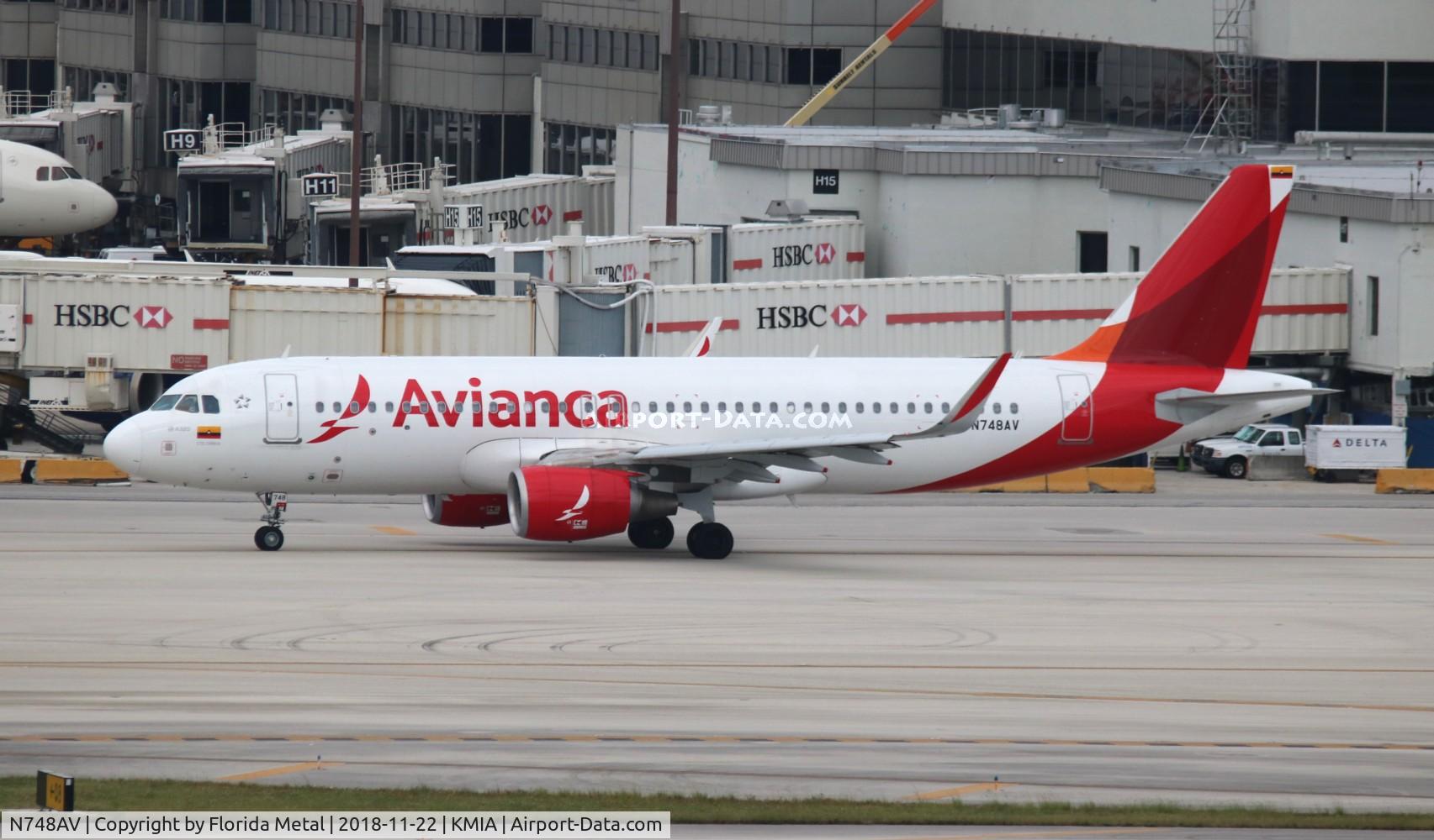 N748AV, 2015 Airbus A320-214 C/N 6862, MIA spotting 2018