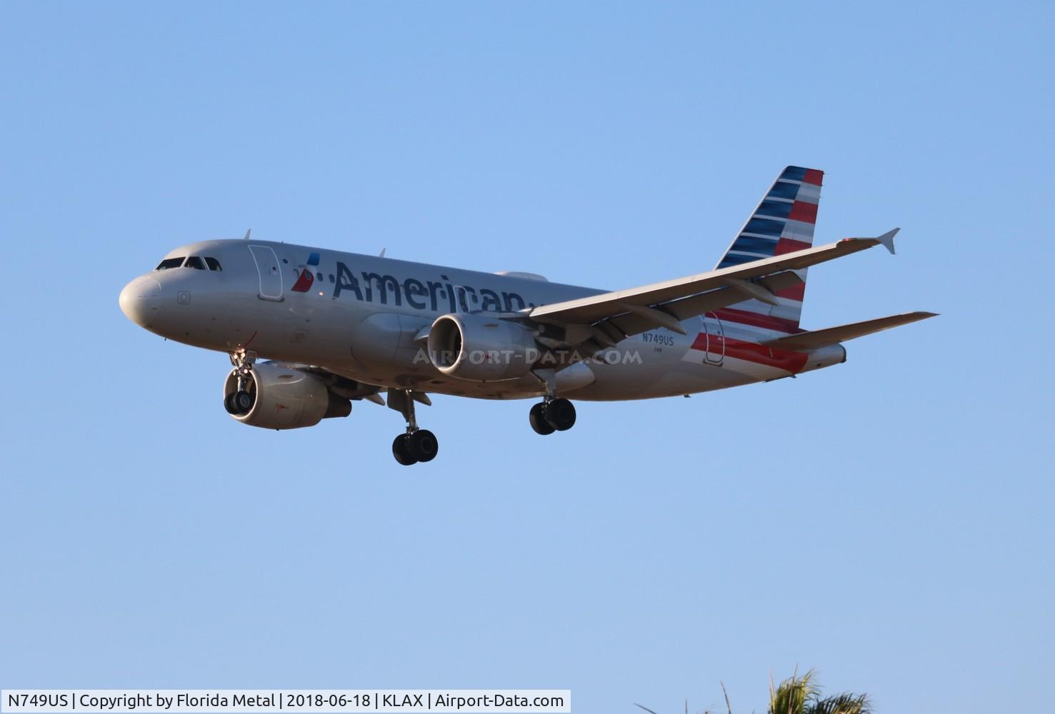 N749US, 2000 Airbus A319-112 C/N 1313, LAX spotting 2018