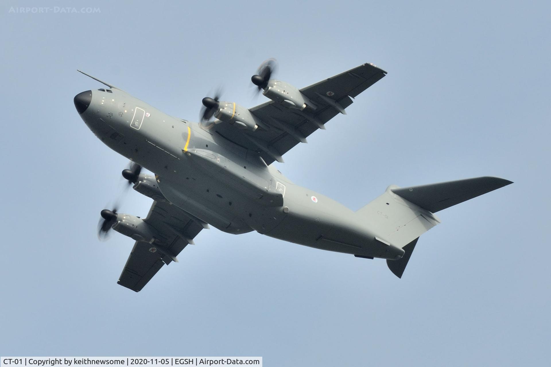 CT-01, 2020 Airbus A400M Atlas C/N 104, First of several circuits today.