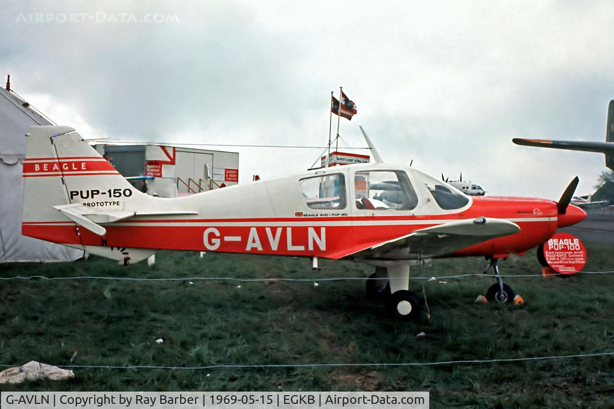 G-AVLN, 1967 Beagle B-121 Pup Series 2 (Pup 150) (Non standard) C/N B121-004, G-AVLN   Beagle B.121 Pup 150 (Srs.2) [B121-004] (Beagle Aircraft Ltd) Biggin Hill~G 15/05/1969