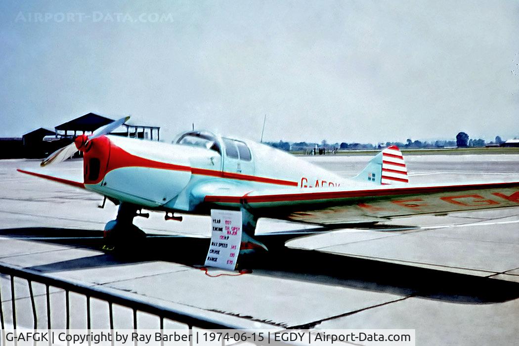 G-AFGK, 1936 Miles M11A Whitney Straight C/N 509, G-AFGK   Miles M.11A Whitney Straight [509] RNAS Yeovilton~G 15/06/1974