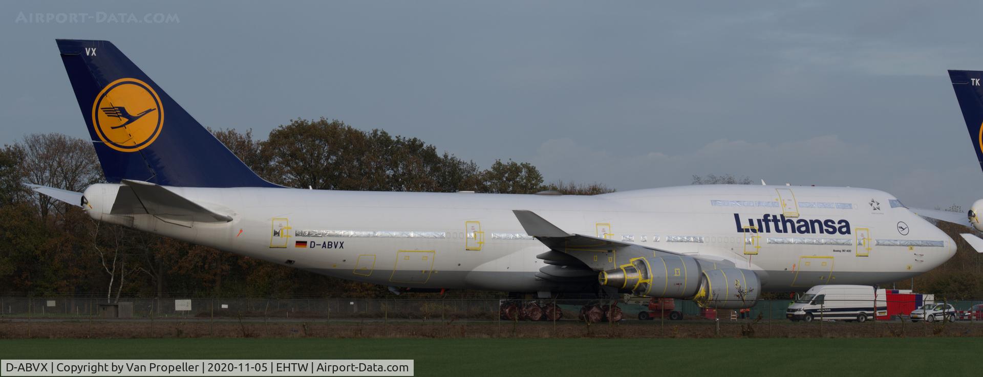 D-ABVX, 1999 Boeing 747-430 C/N 29868, Lufthansa Boeing 747-430 stored at Twente airport,  the Netherlands, due to Covid-19 pandemic