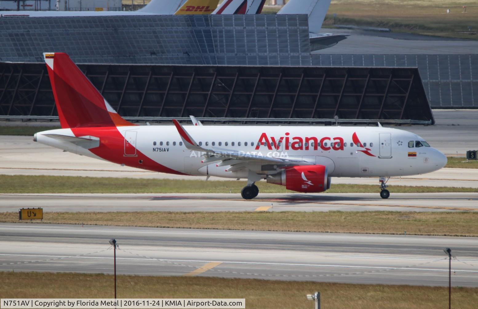 N751AV, 2016 Airbus A319-115 C/N 7284, MIA spotting 2016