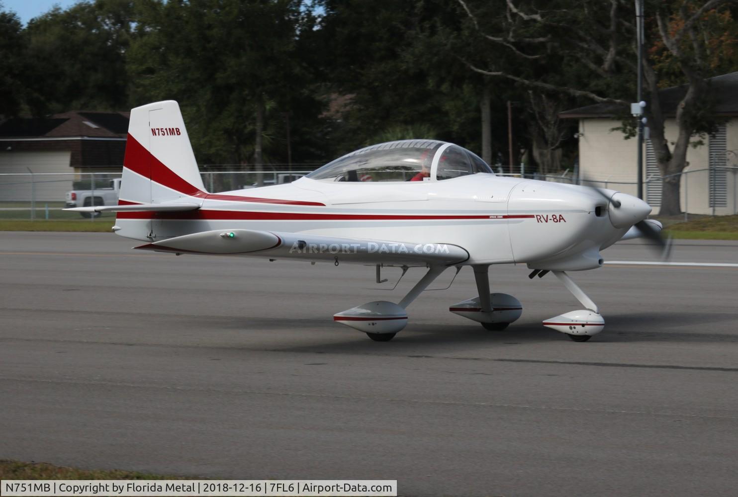 N751MB, 2002 Vans RV-8A C/N 81430, Spruce Creek 2018
