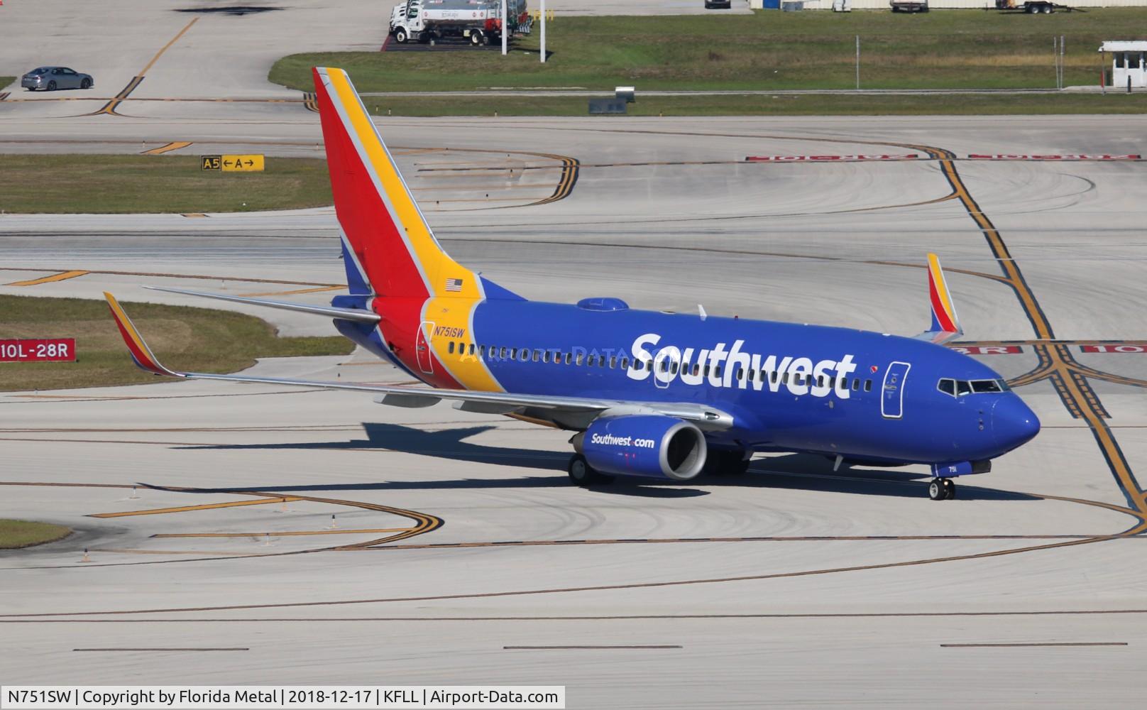 N751SW, 1999 Boeing 737-7H4 C/N 29803, FLL spotting 2018