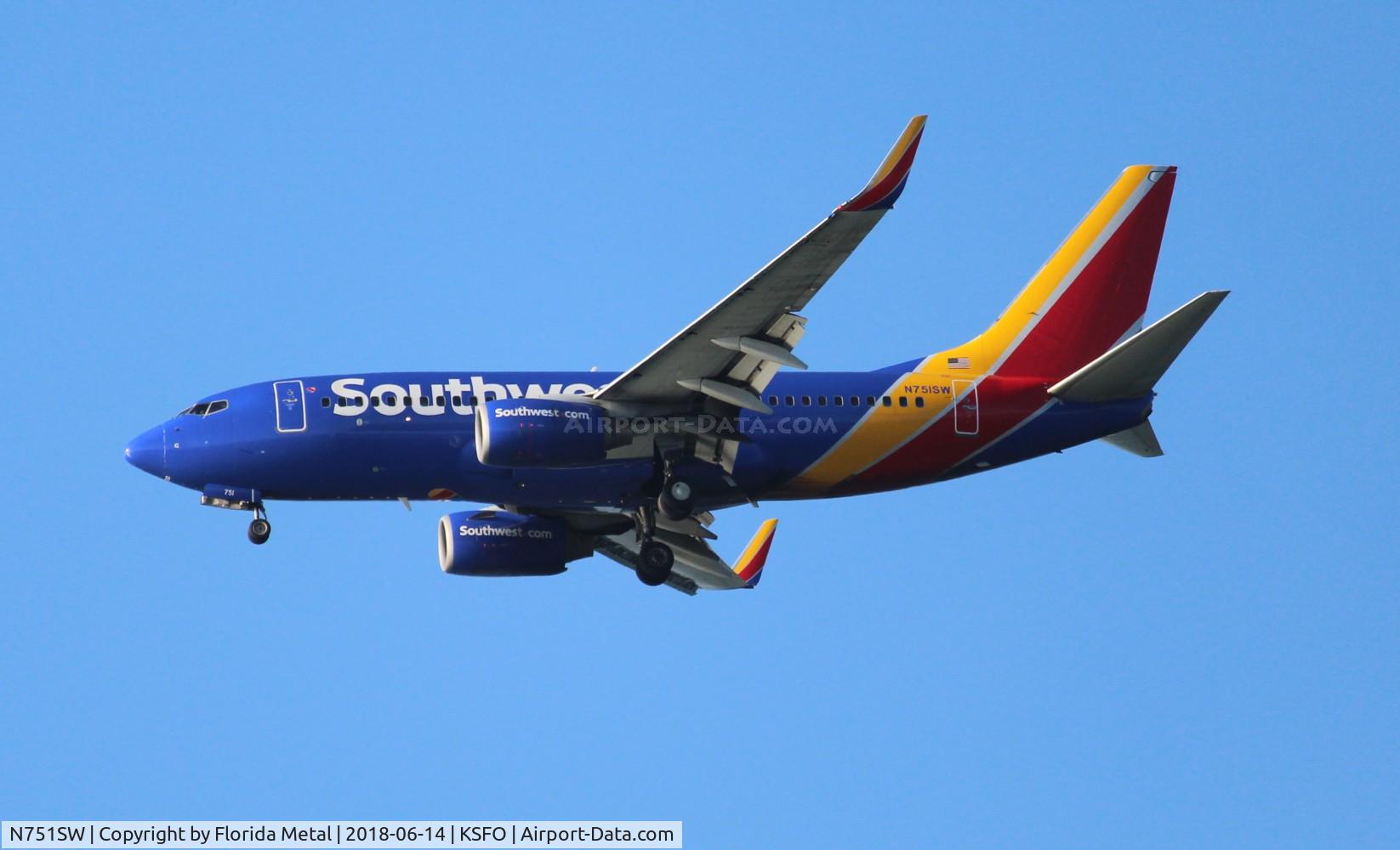 N751SW, 1999 Boeing 737-7H4 C/N 29803, SFO spotting 2018
