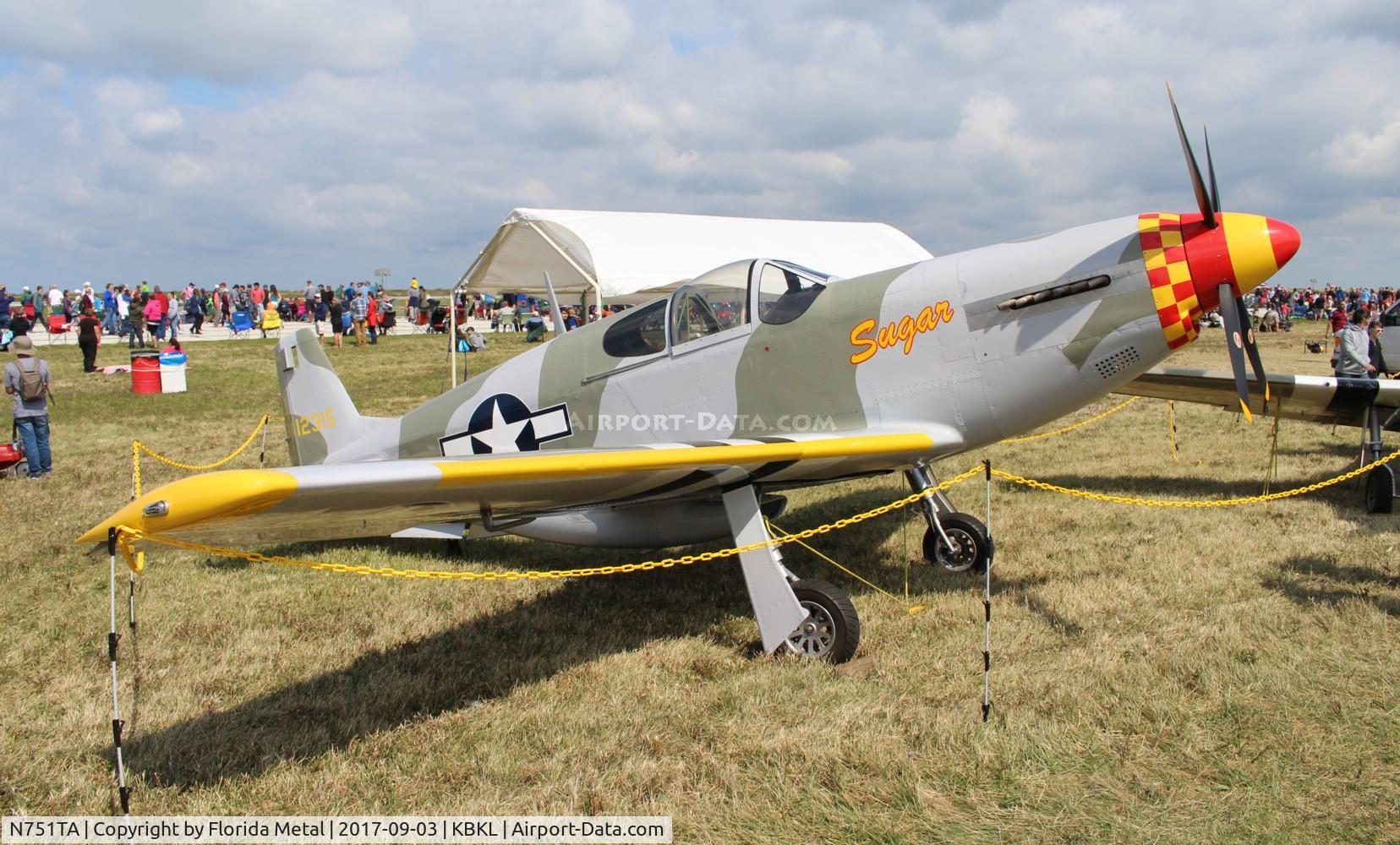 N751TA, 2015 Titan T-51B Mustang C/N M09BV12COHK0151B, Cleveland Air Show 2017