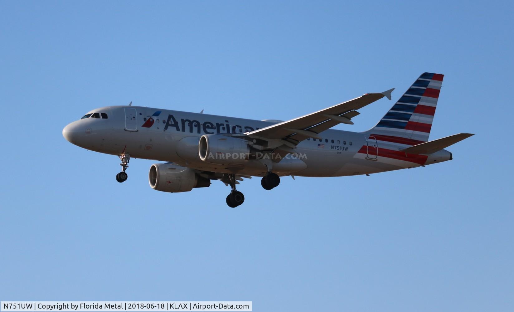 N751UW, 2000 Airbus A319-112 C/N 1317, LAX spotting 2018