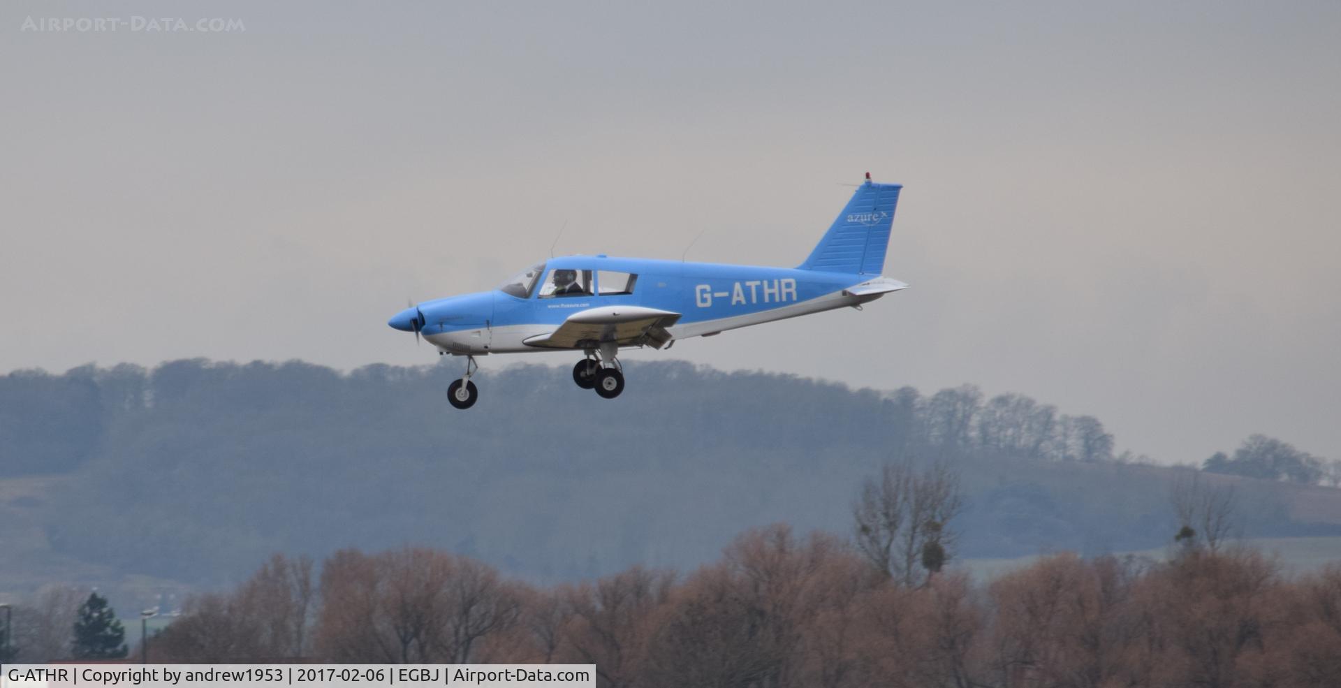 G-ATHR, 1965 Piper PA-28-180 Cherokee C C/N 28-2343, G-ATHR at Gloucestershire Airport.