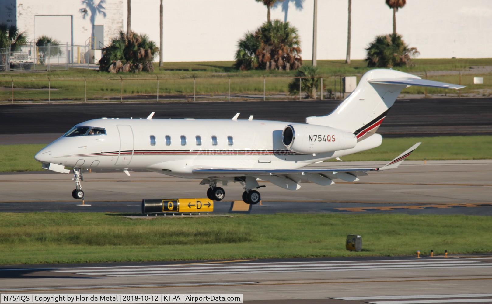 N754QS, 2018 Bombardier Challenger 350 (BD 100-1A10) C/N 20732, TPA spotting 2018