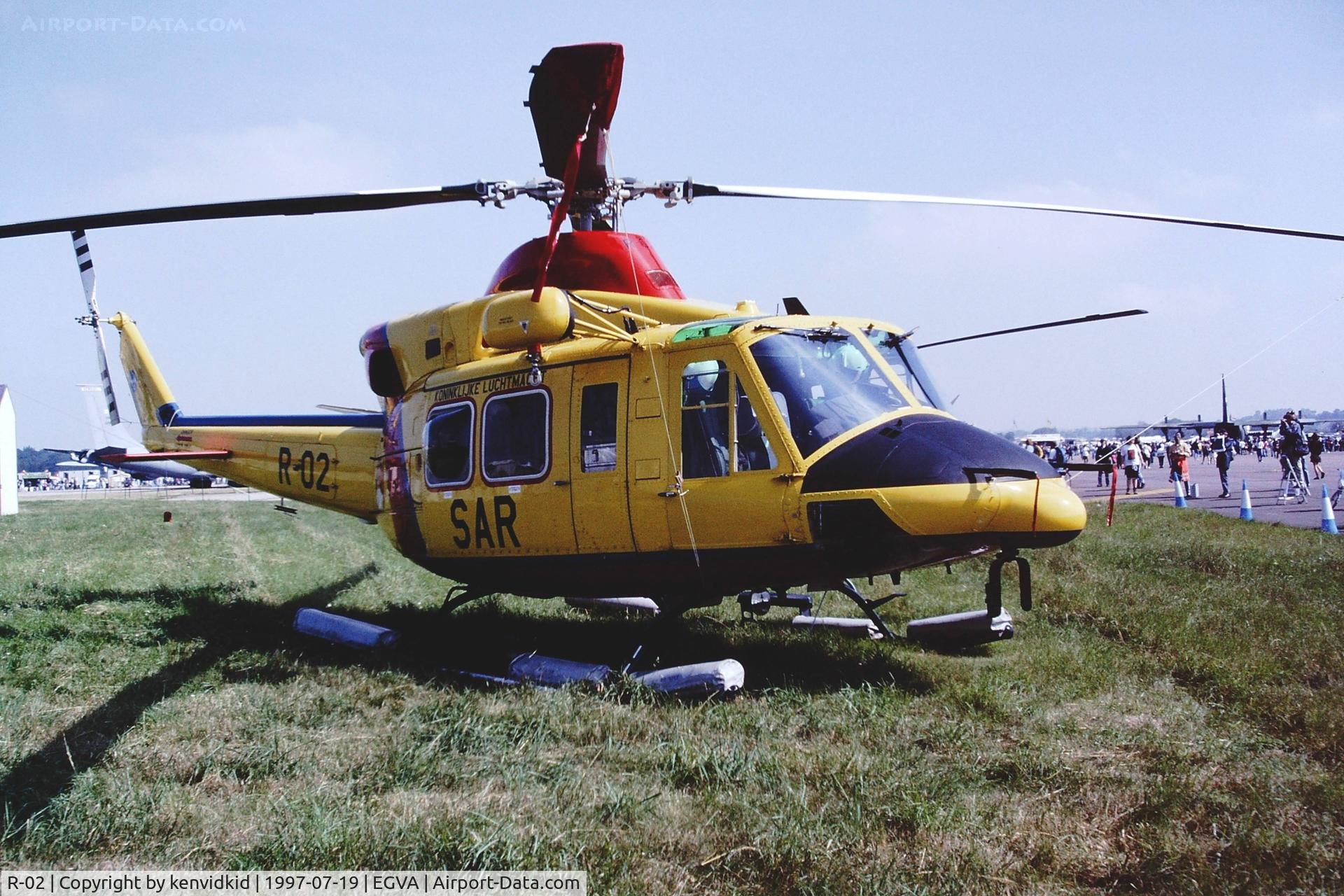 R-02, Agusta AB-412SP C/N 25638, At the 1997 Royal International Air Tattoo.