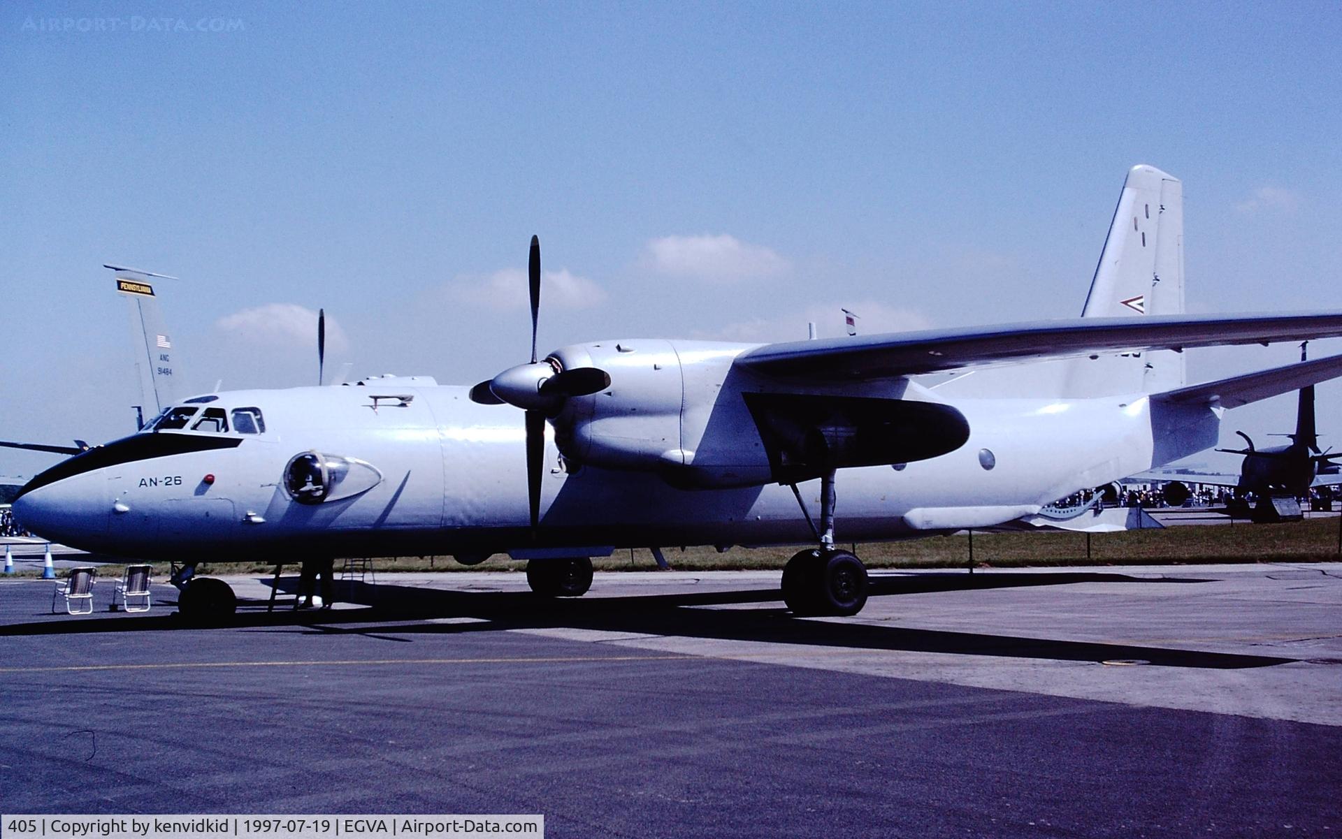 405, Antonov An-26 C/N 717900, At the 1997 Royal International Air Tattoo.