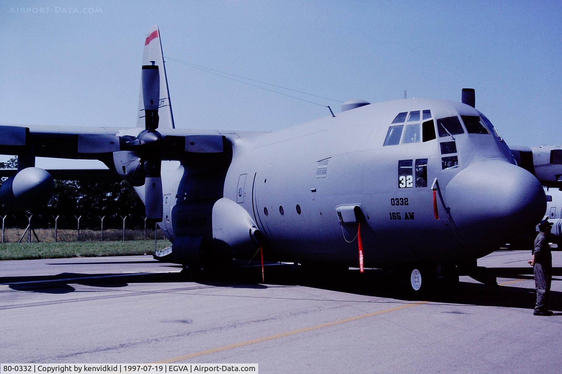 80-0332, 1980 Lockheed C-130H Hercules C/N 382-4943, At the 1997 Royal International Air Tattoo.