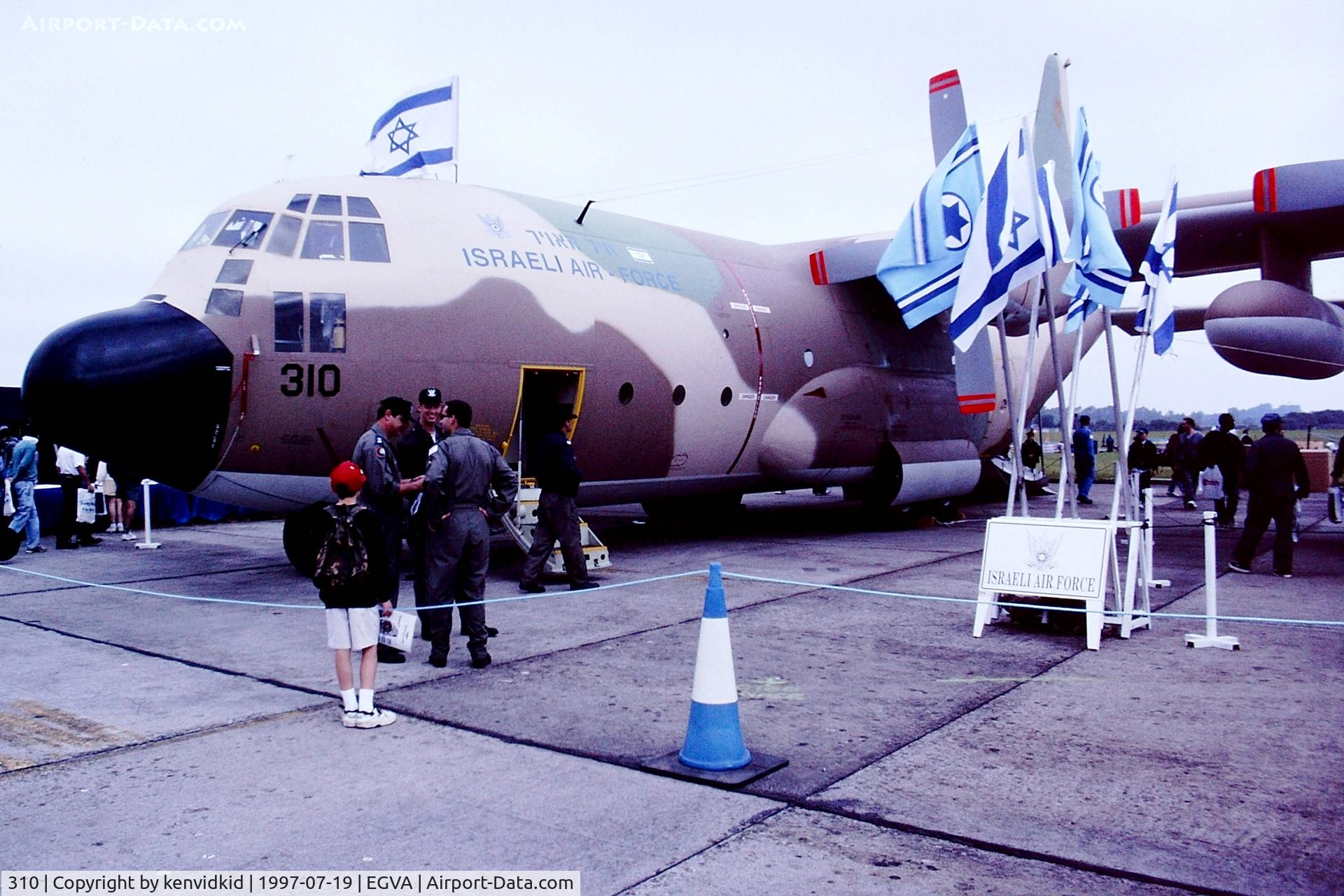 310, Lockheed C-130E Karnaf Hercules C/N 382-3880, At the 1997 Royal International Air Tattoo.