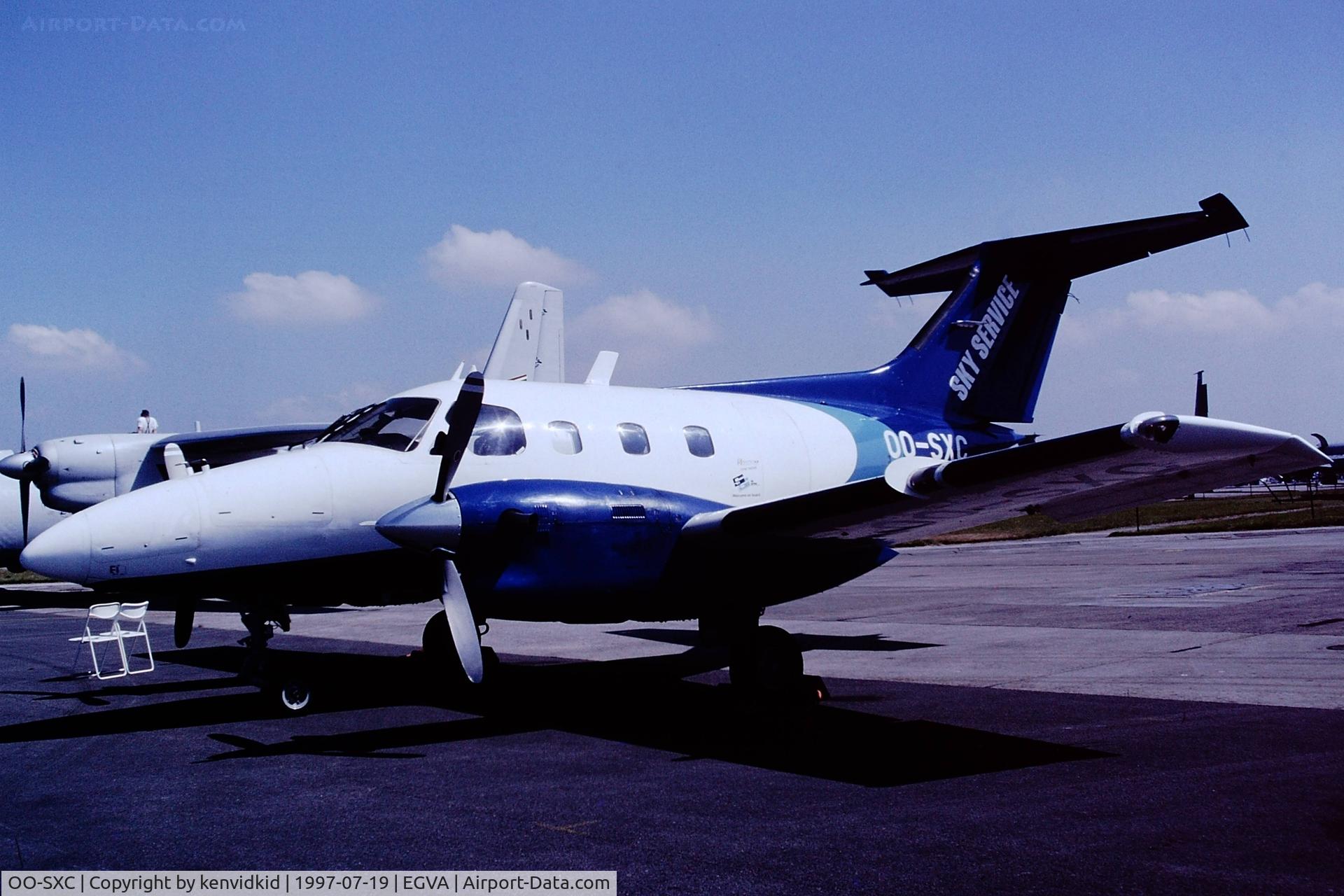 OO-SXC, 1981 Embraer EMB-121A Xingu C/N 121105, At the 1997 Royal International Air Tattoo.