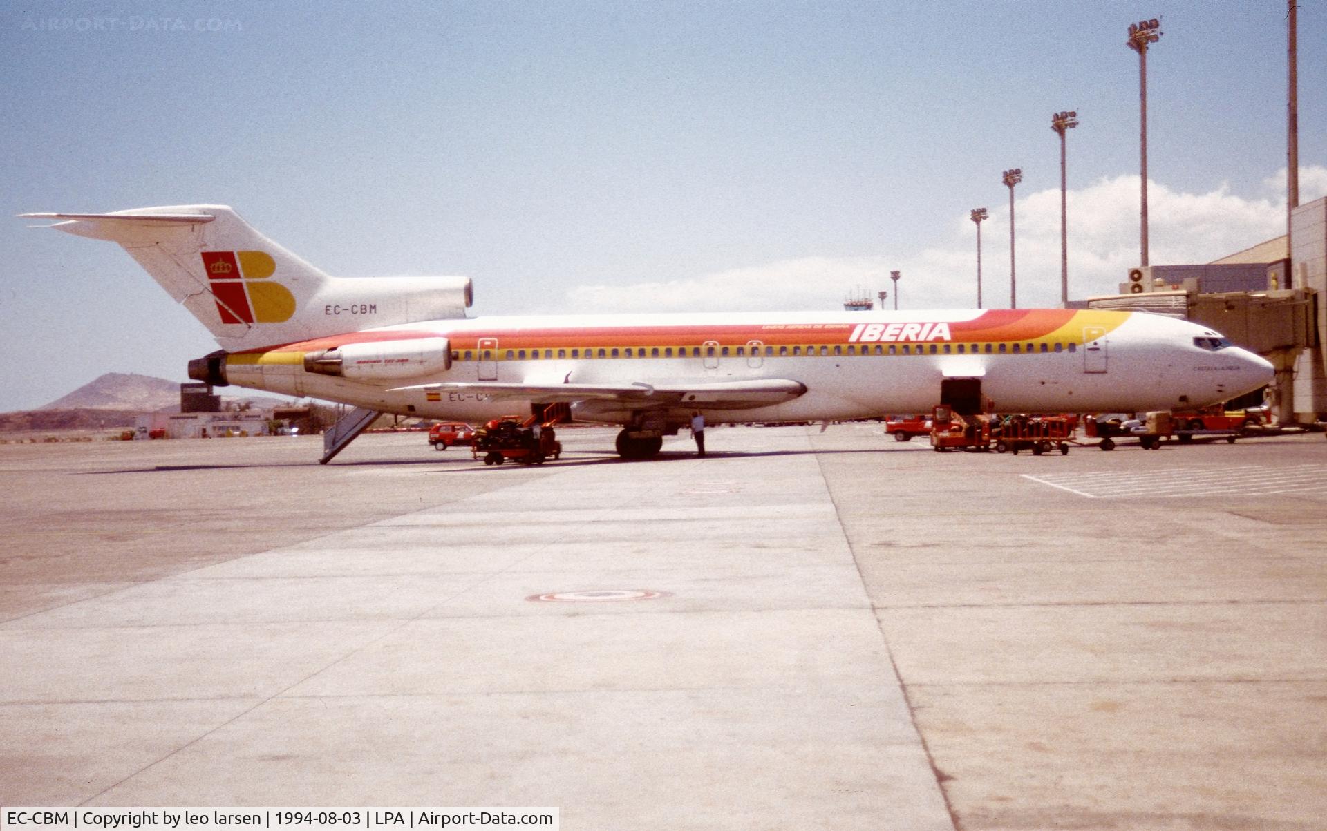 EC-CBM, 1973 Boeing 727-256 C/N 20607, Las Palmas 3.8.1994