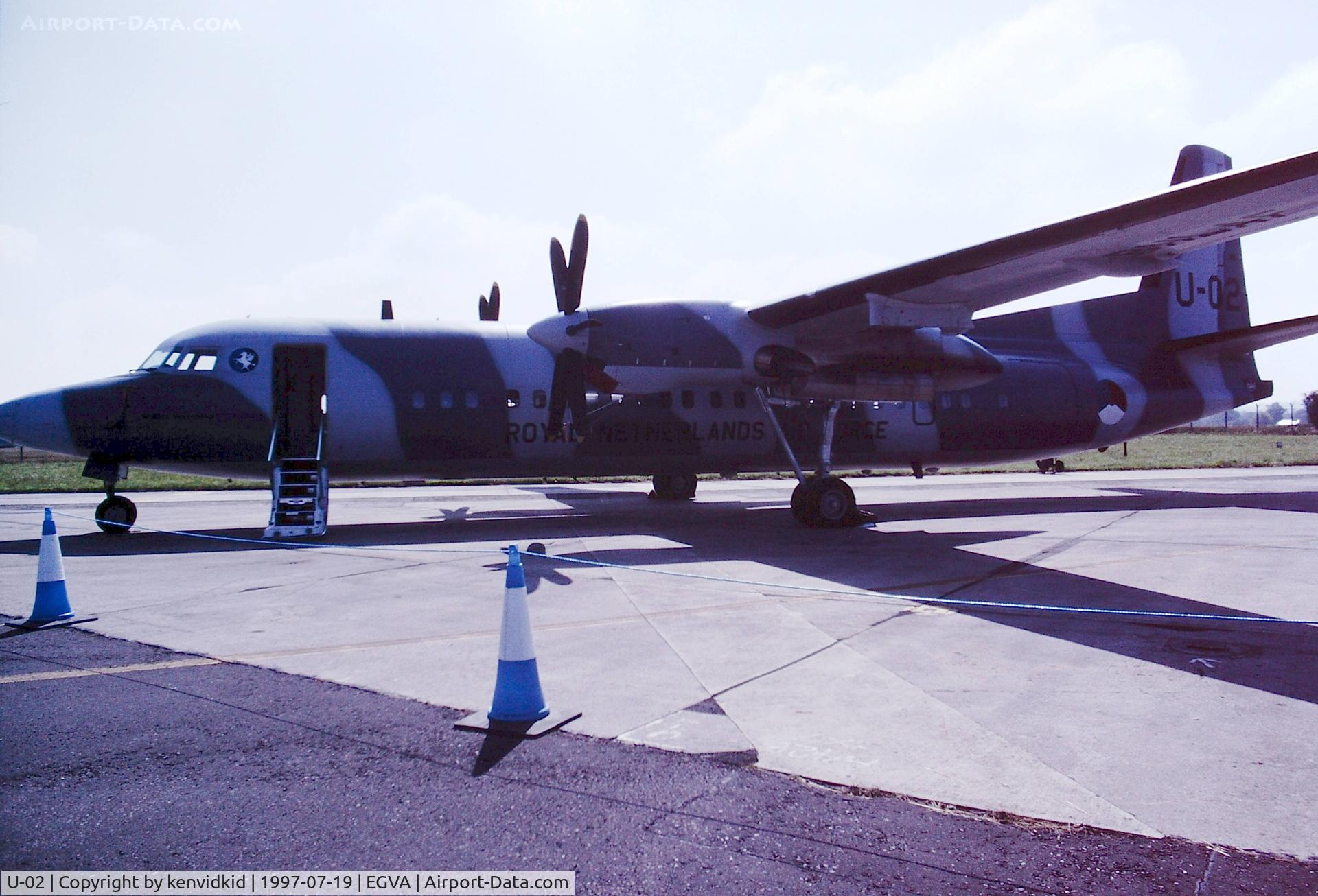 U-02, 1996 Fokker 60UTA-N C/N 20324, At the 1997 Royal International Air Tattoo.