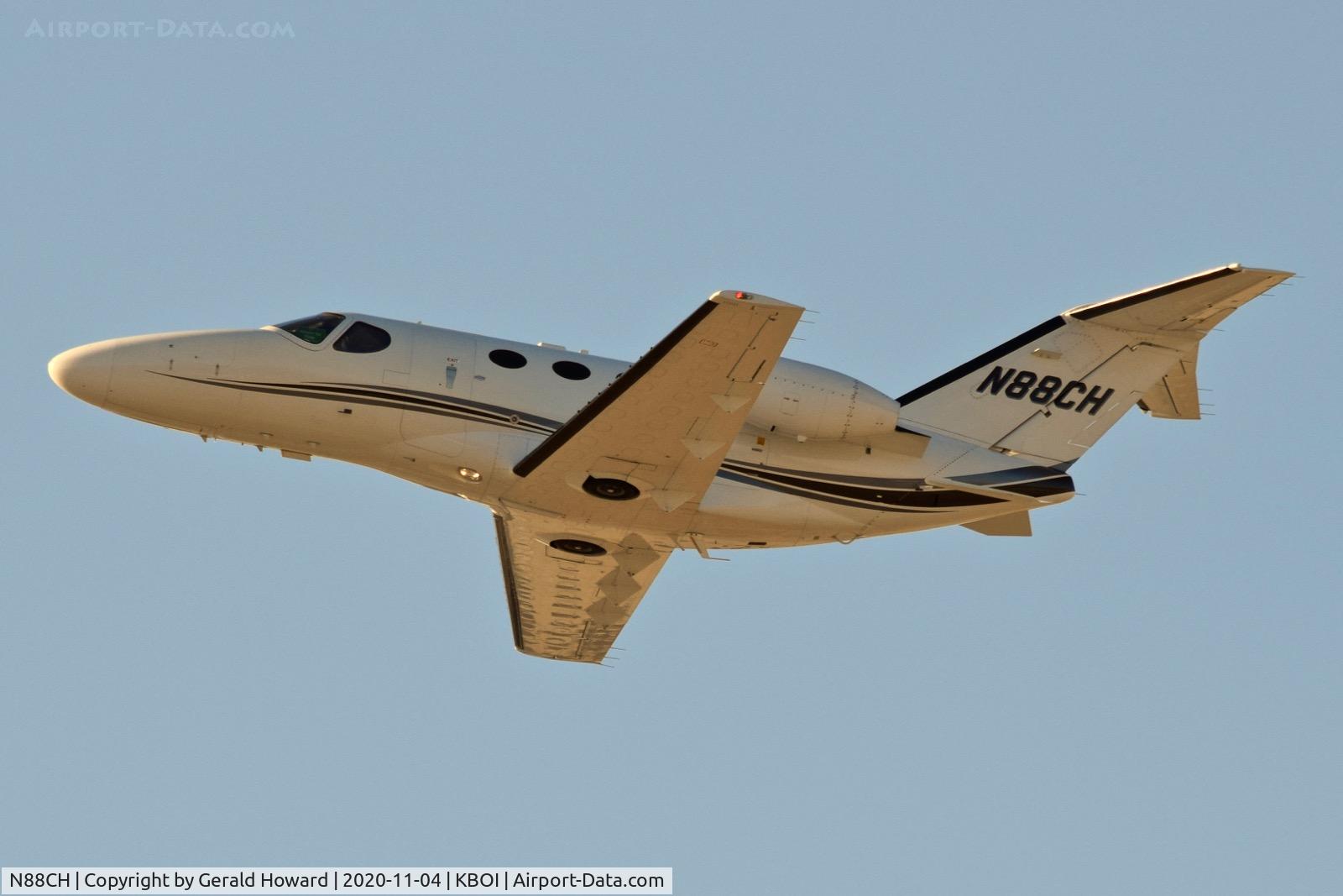 N88CH, 2009 Cessna 510 Citation Mustang Citation Mustang C/N 510-0224, Departing BOI.