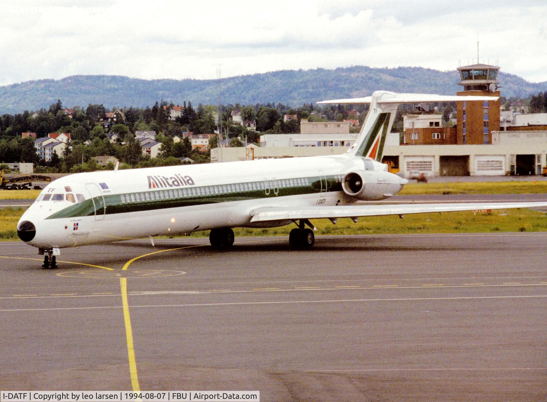 I-DATF, 1994 McDonnell Douglas MD-82 (DC-9-82) C/N 53224, Fornebu Oslo 7.8.1994