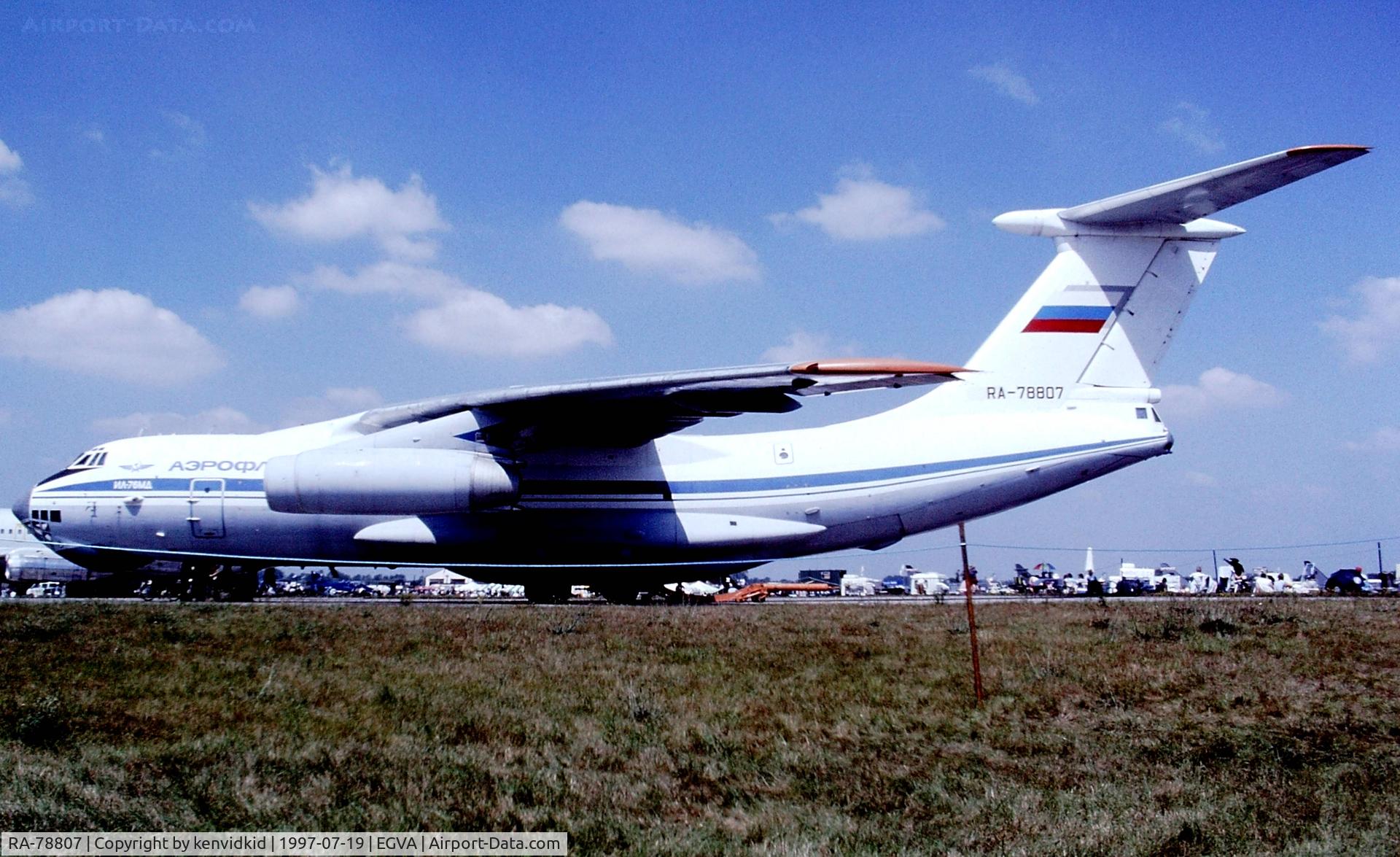 RA-78807, 1989 Ilyushin Il-76MD C/N 0093493791, At the 1997 Royal International Air Tattoo.