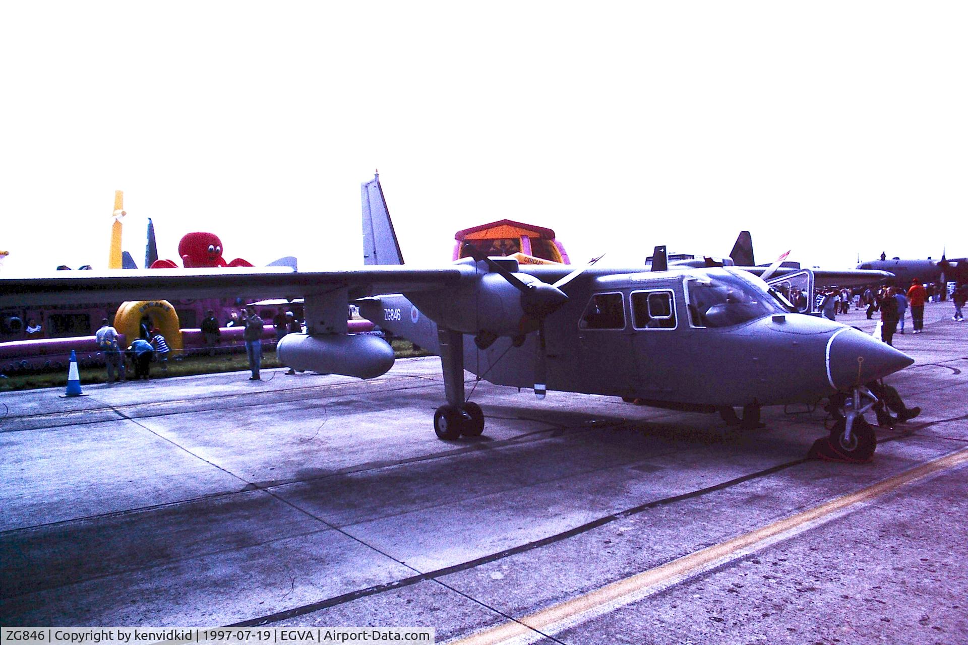 ZG846, 1986 Britten-Norman BN-2-2AL.1 Islander C/N 2195, At the 1997 Royal International Air Tattoo.