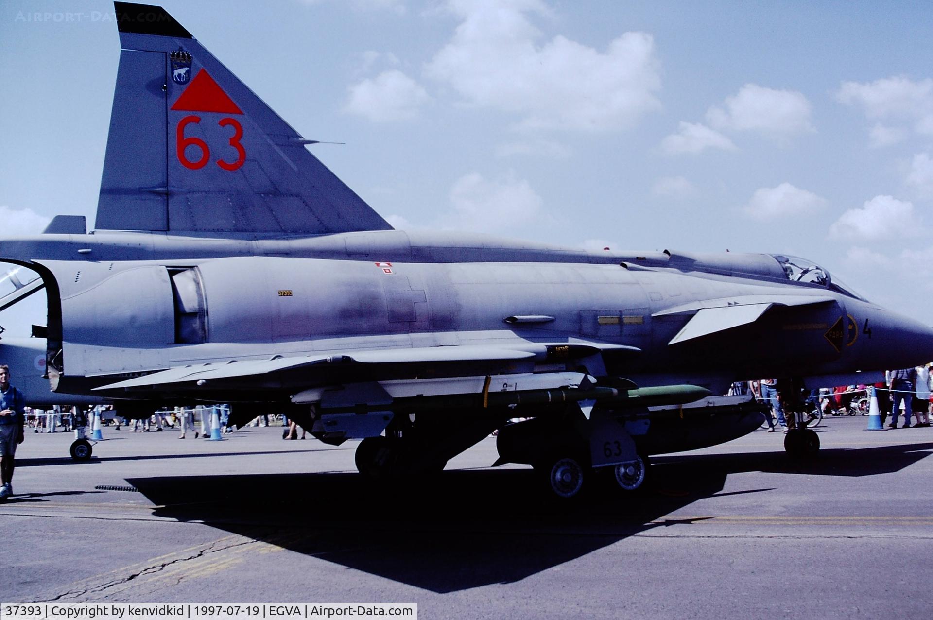 37393, Saab JA 37 Viggen C/N 37393, At the 1997 Royal International Air Tattoo.