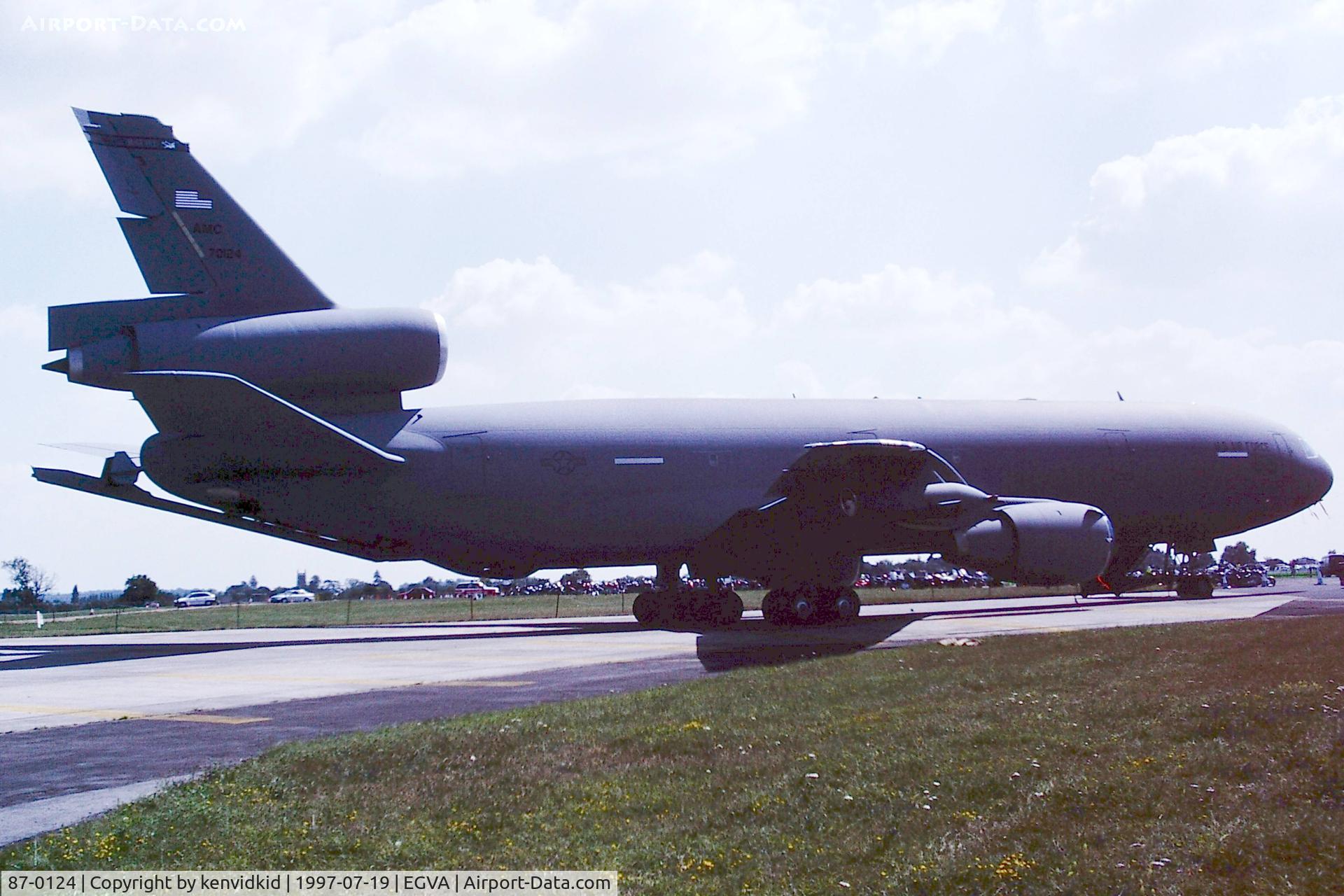 87-0124, 1987 McDonnell Douglas KC-10A Extender C/N 48310, At the 1997 Royal International Air Tattoo.