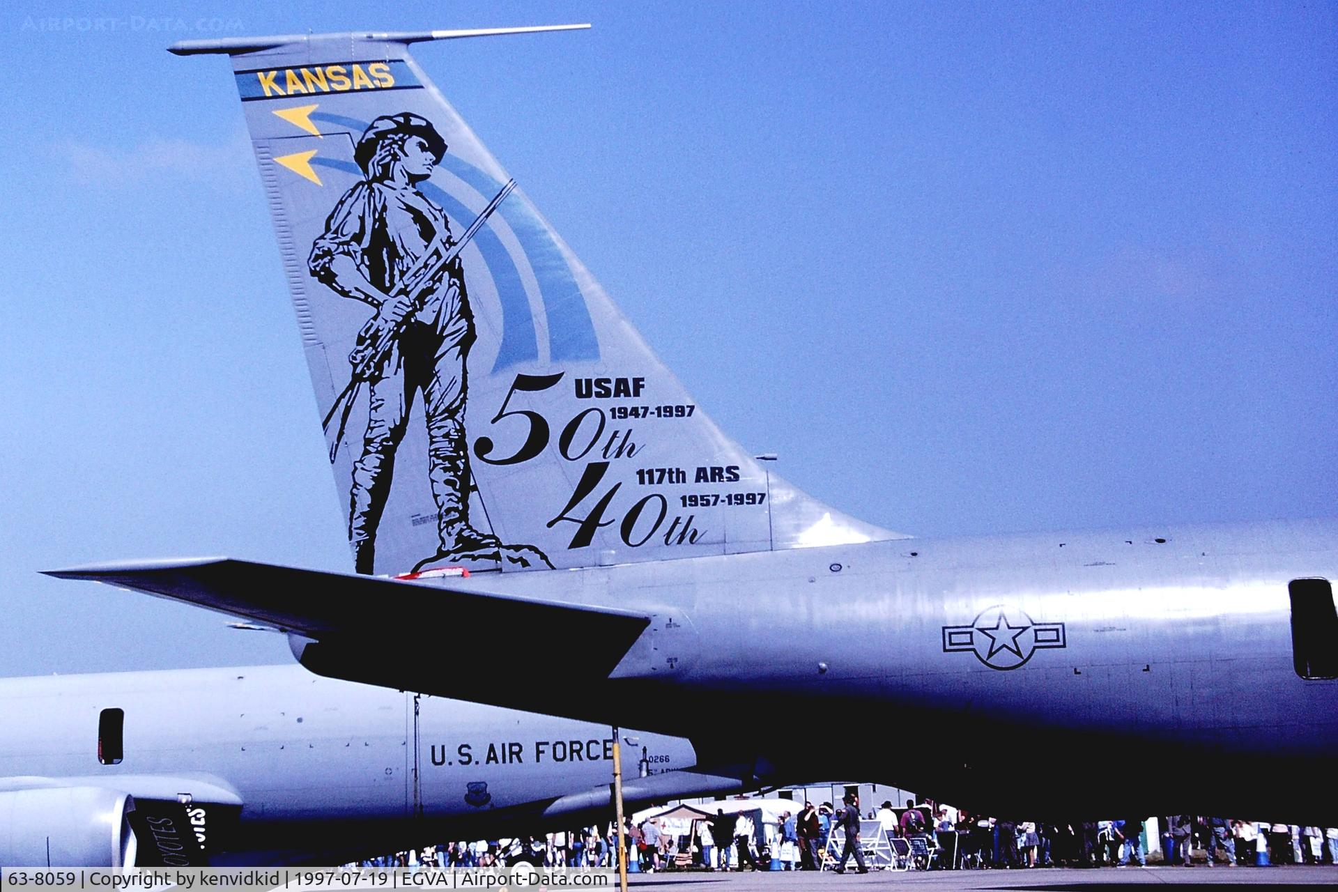 63-8059, 1963 Boeing KC-135D Stratotanker C/N 18671, At the 1997 Royal International Air Tattoo.