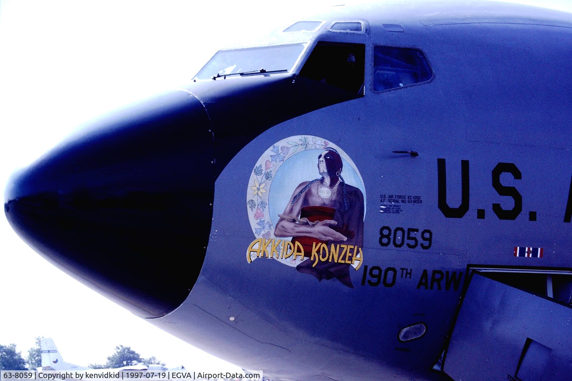 63-8059, 1963 Boeing KC-135D Stratotanker C/N 18671, At the 1997 Royal International Air Tattoo.