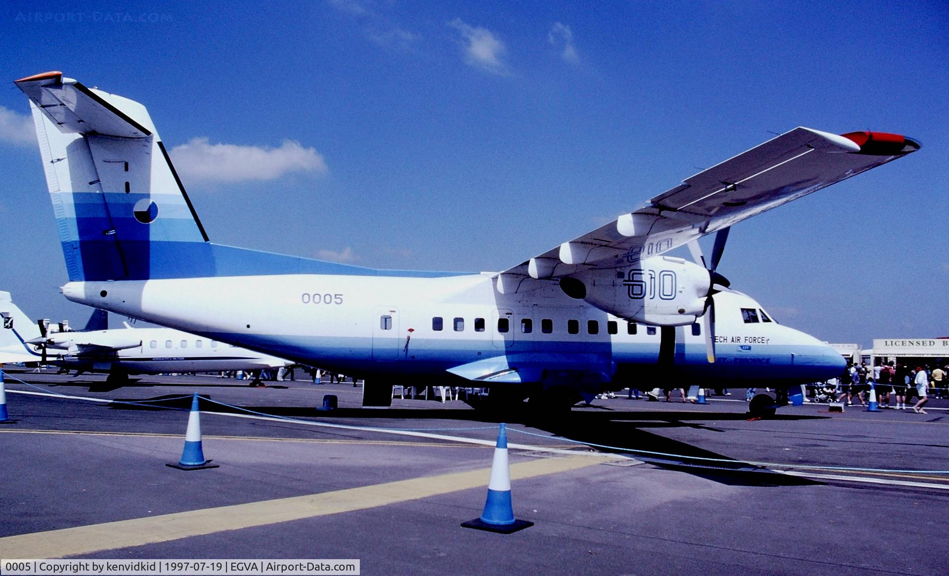 0005, 1990 Let L-610M C/N X-05, At the 1997 Royal International Air Tattoo.