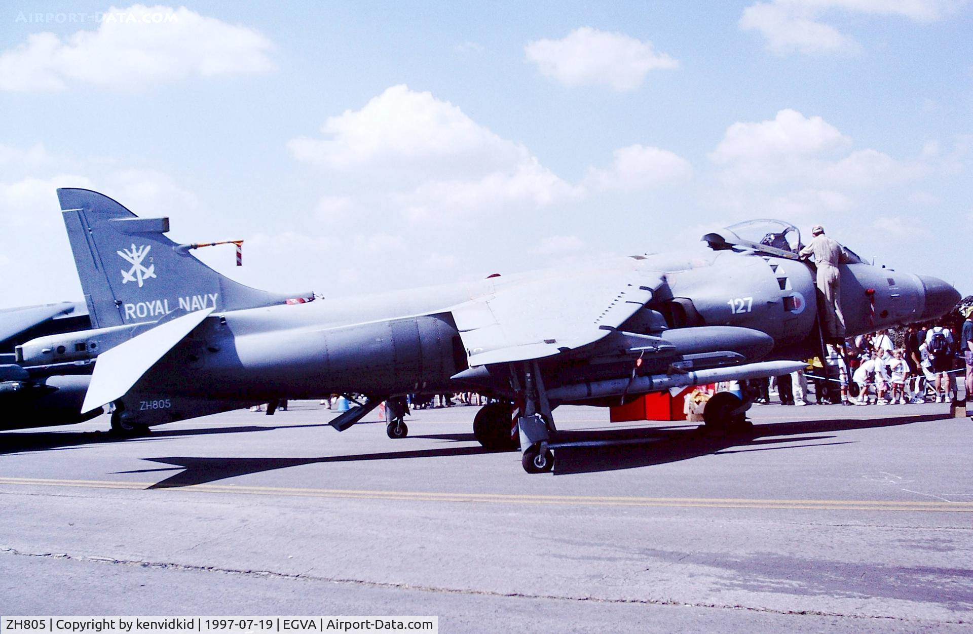 ZH805, 1997 British Aerospace Sea Harrier F/A.2 C/N NB10, At the 1997 Royal International Air Tattoo.