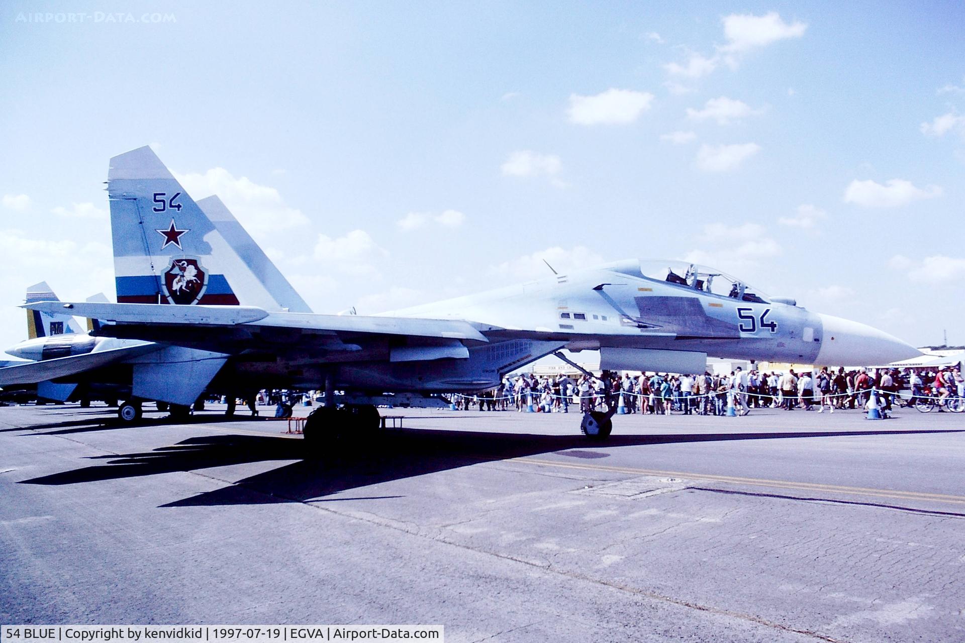 54 BLUE, Sukhoi Su-30 C/N 96310104010, At the 1997 Royal International Air Tattoo.
