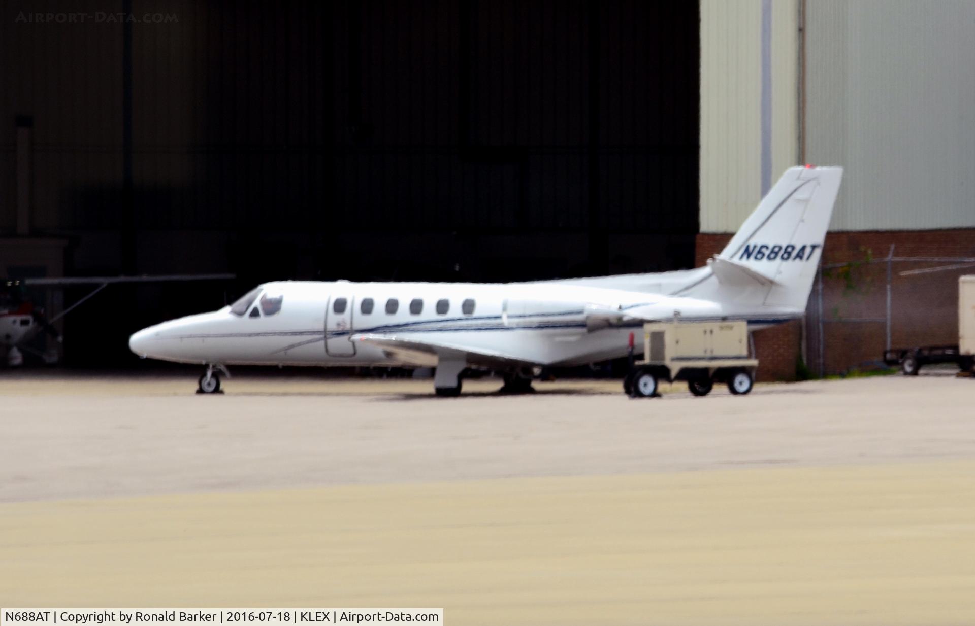 N688AT, 1985 Cessna S550 Citation IIS C/N S550-0083, Parked Lexington