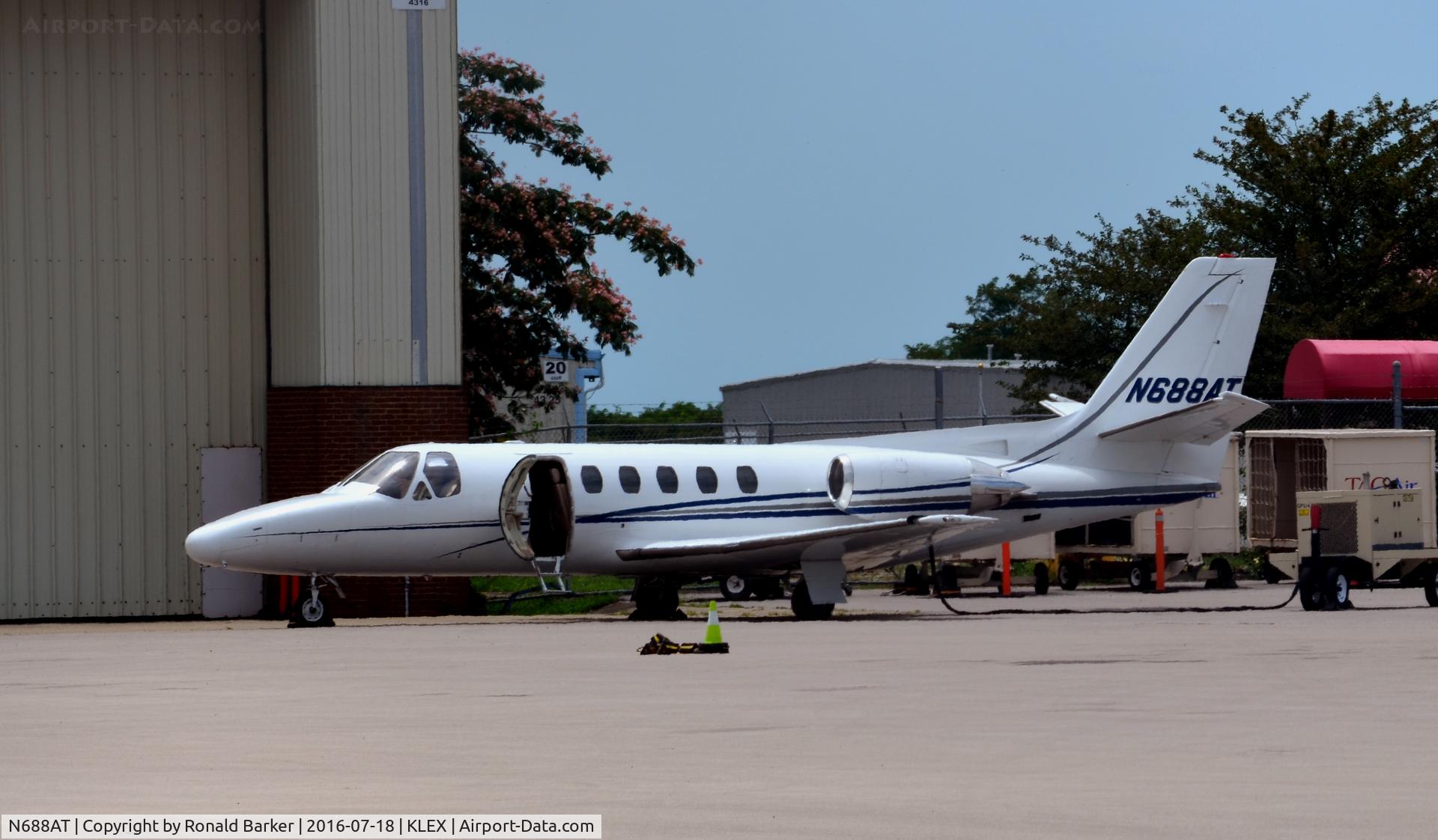 N688AT, 1985 Cessna S550 Citation IIS C/N S550-0083, Parked Lexington