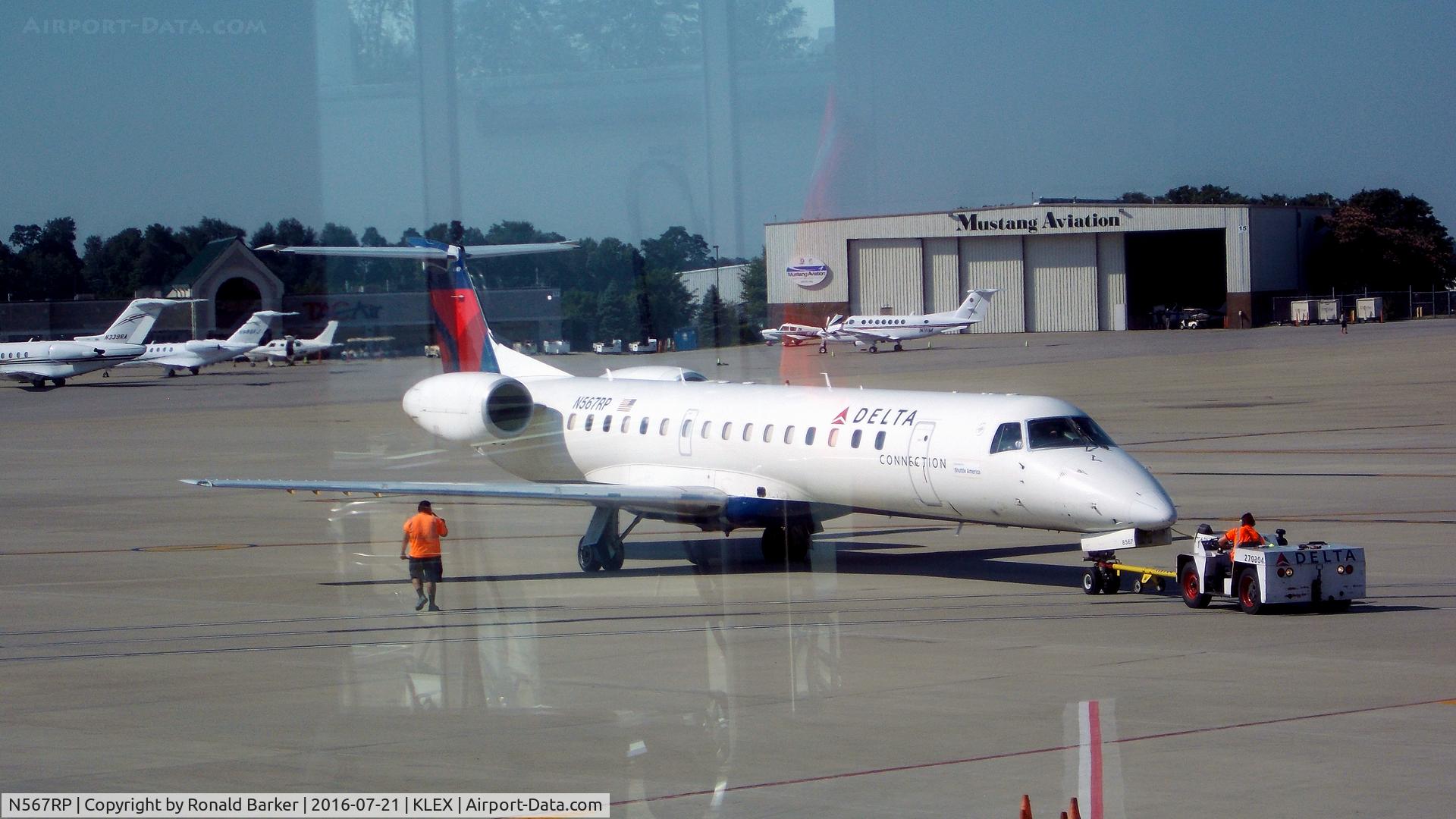 N567RP, 2003 Embraer EMB-145LR C/N 145698, Push back Lexington