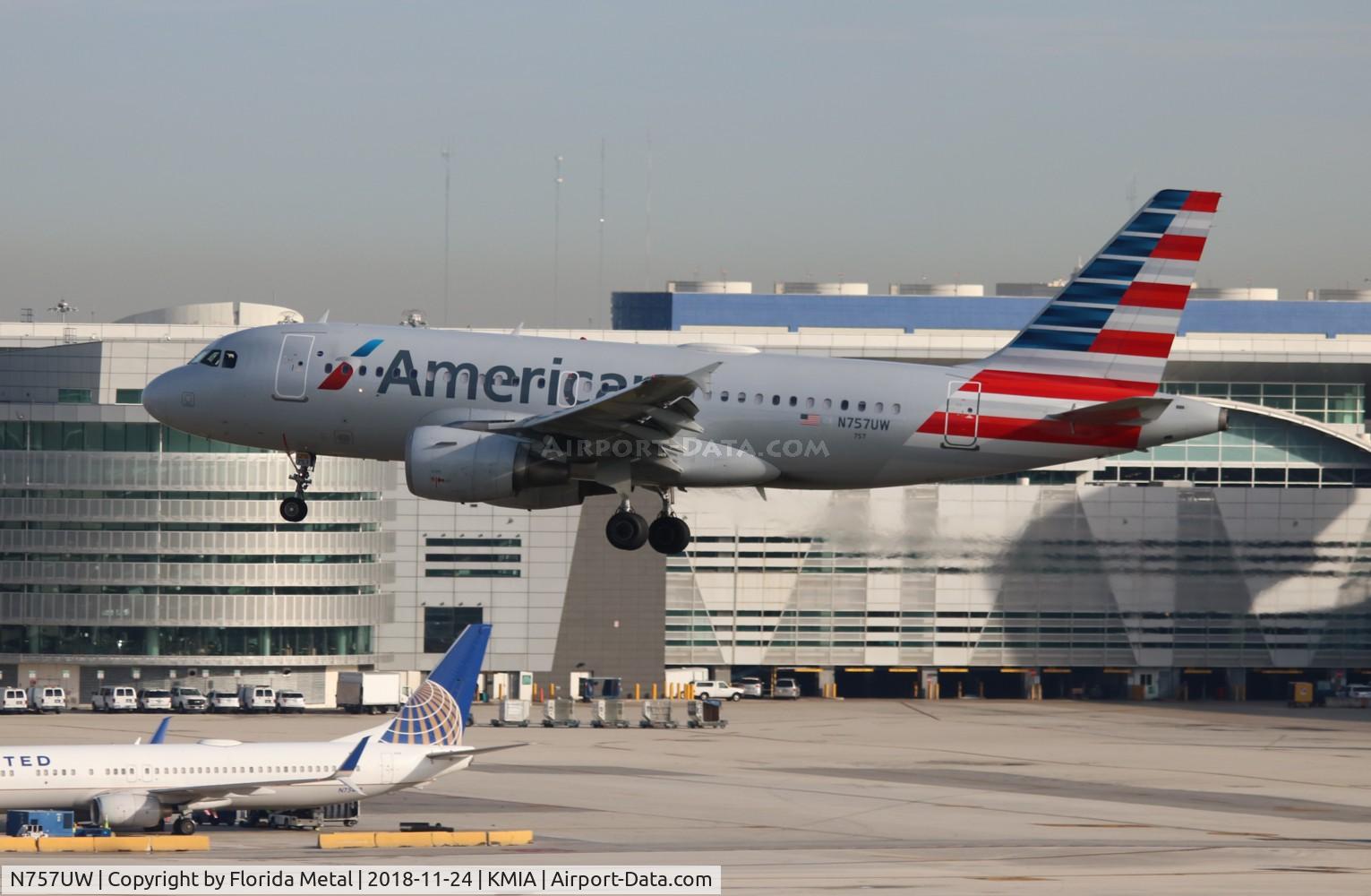 N757UW, 2000 Airbus A319-112 C/N 1342, MIA spotting 2018